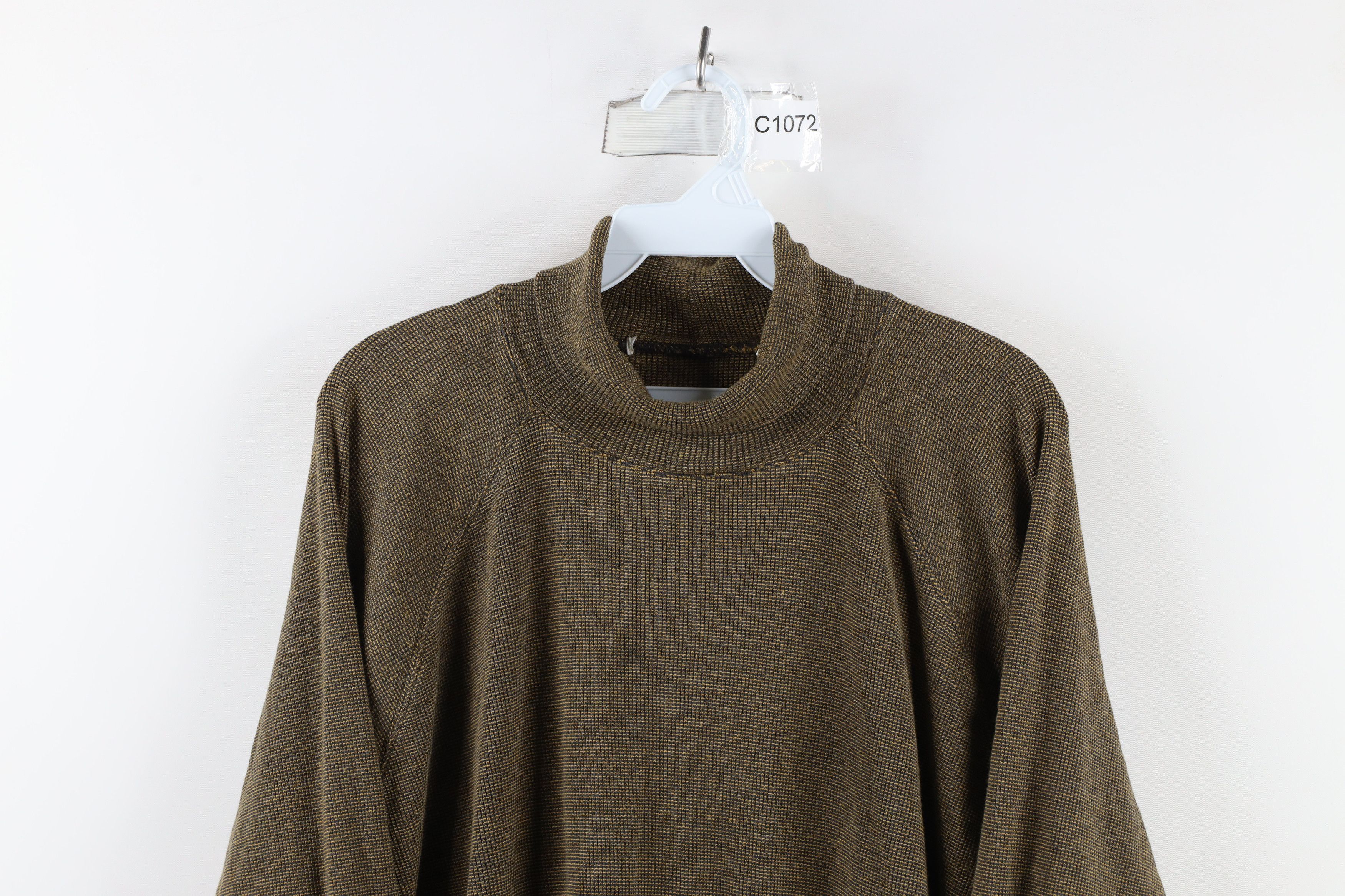 Vintage Vintage 90s Streetwear Blank Thermal Waffle Knit Turtleneck Size US XL / EU 56 / 4 - 2 Thumbnail
