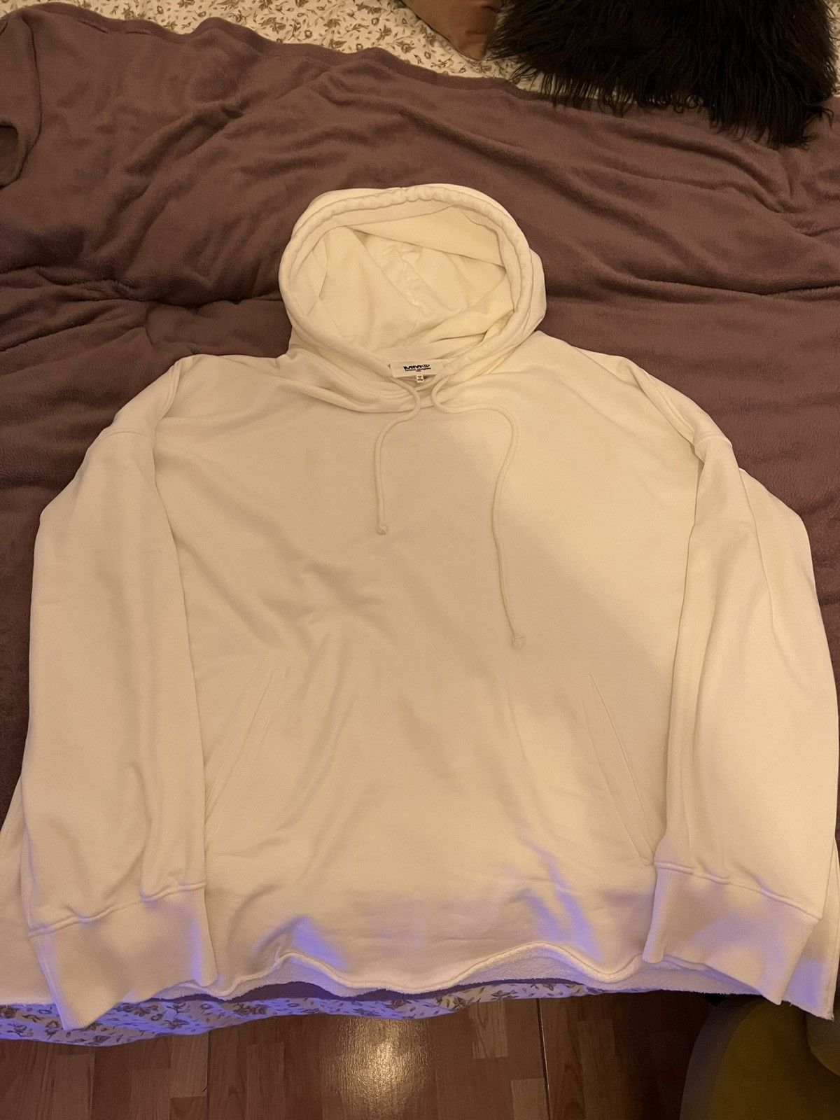 image of Maison Margiela Mm6 Hoodie Glows in White, Men's (Size 2XL)