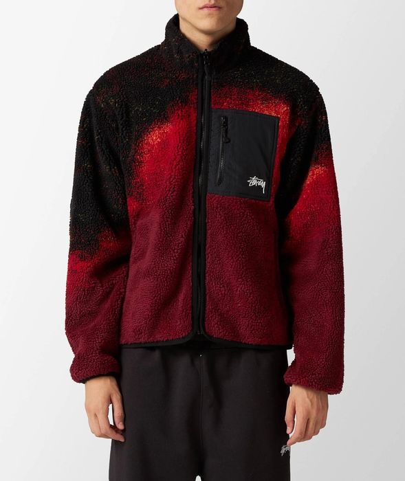 Stussy Stussy Sherpa Reversible Jacket in Lava | Grailed