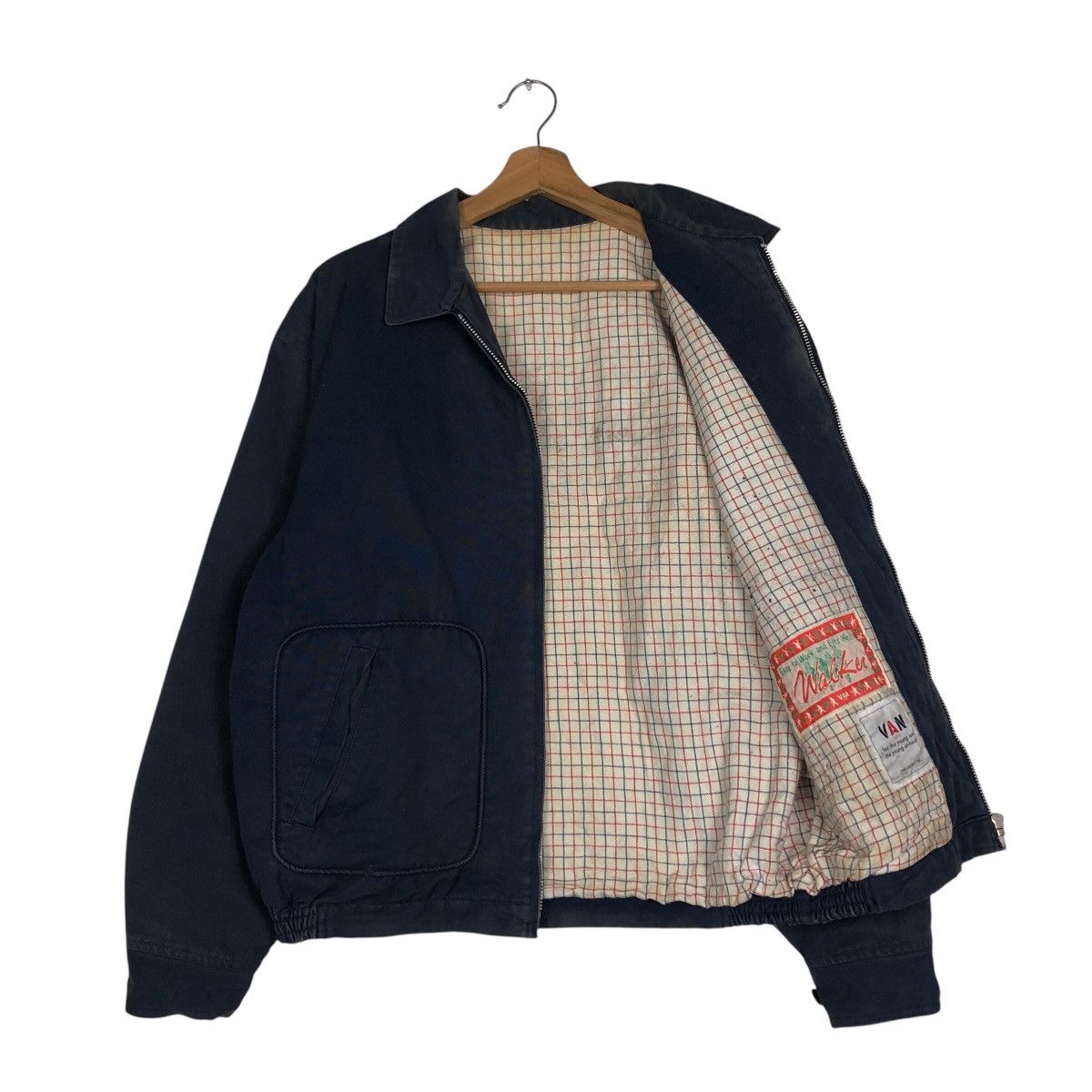 Japanese Brand 📌Vintage Bomber Jacket Van Jac Big Logo Spell Out Size US L / EU 52-54 / 3 - 12 Thumbnail