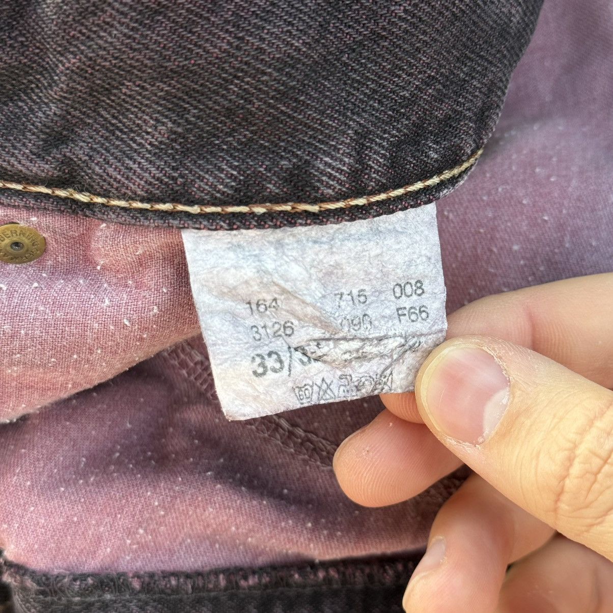 Mustang Mustang Purple Wash Denim Jeans 33x32 Japanese Levis Haze Size US 33 - 17 Thumbnail