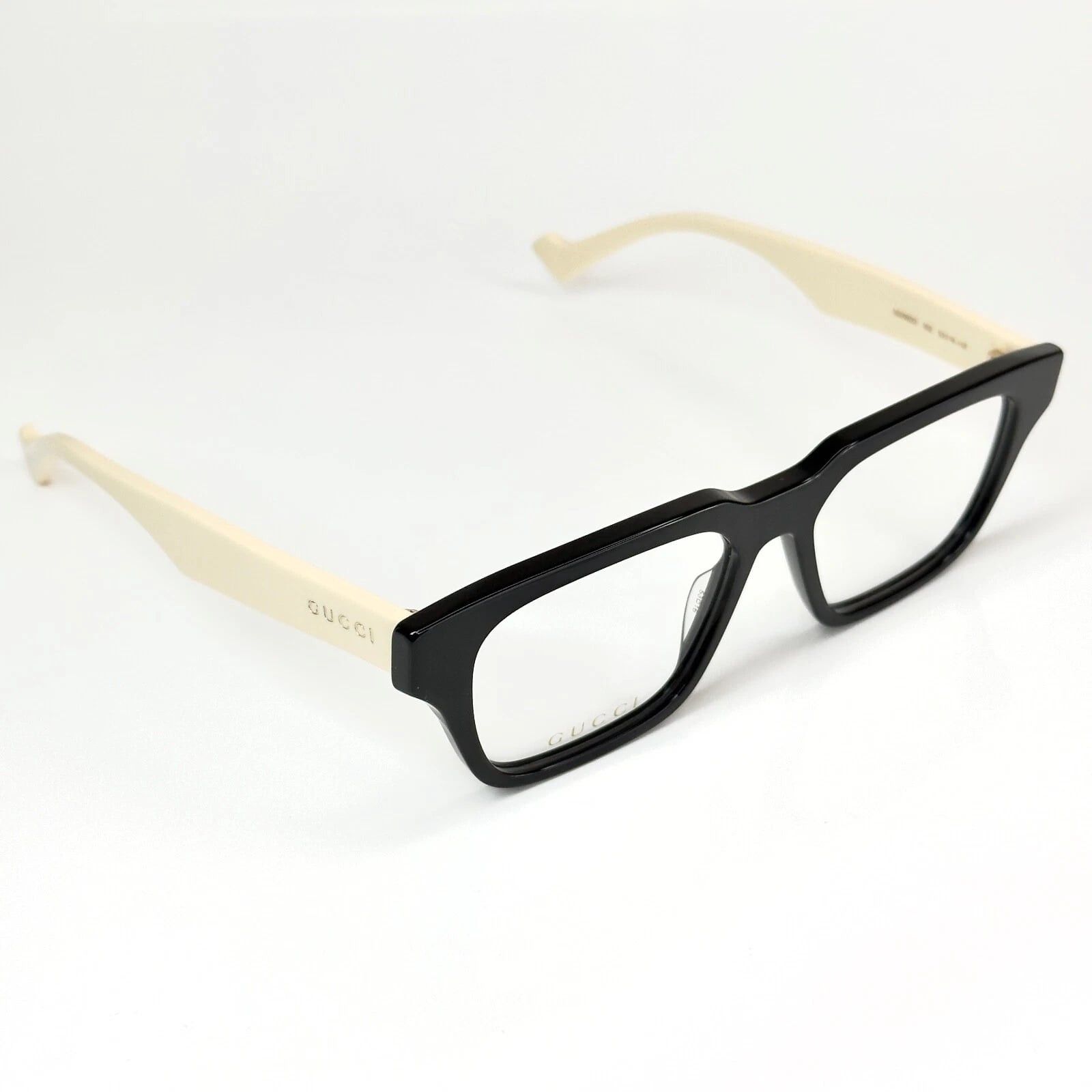 Gucci GUCCI GG0963O 0963 Black White Rectangular Eyeglasses 002 Size ONE SIZE - 5 Thumbnail