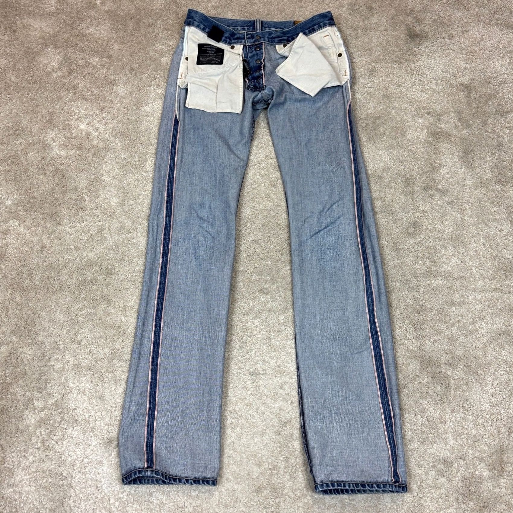 Tom Ford Tom Ford Jeans Straight Selvedge Mens 28x33 Quiet Luxury TFD002 Blue Regular 28 33 Mens Jeans Size US 28 / EU 44 - 2 Thumbnail