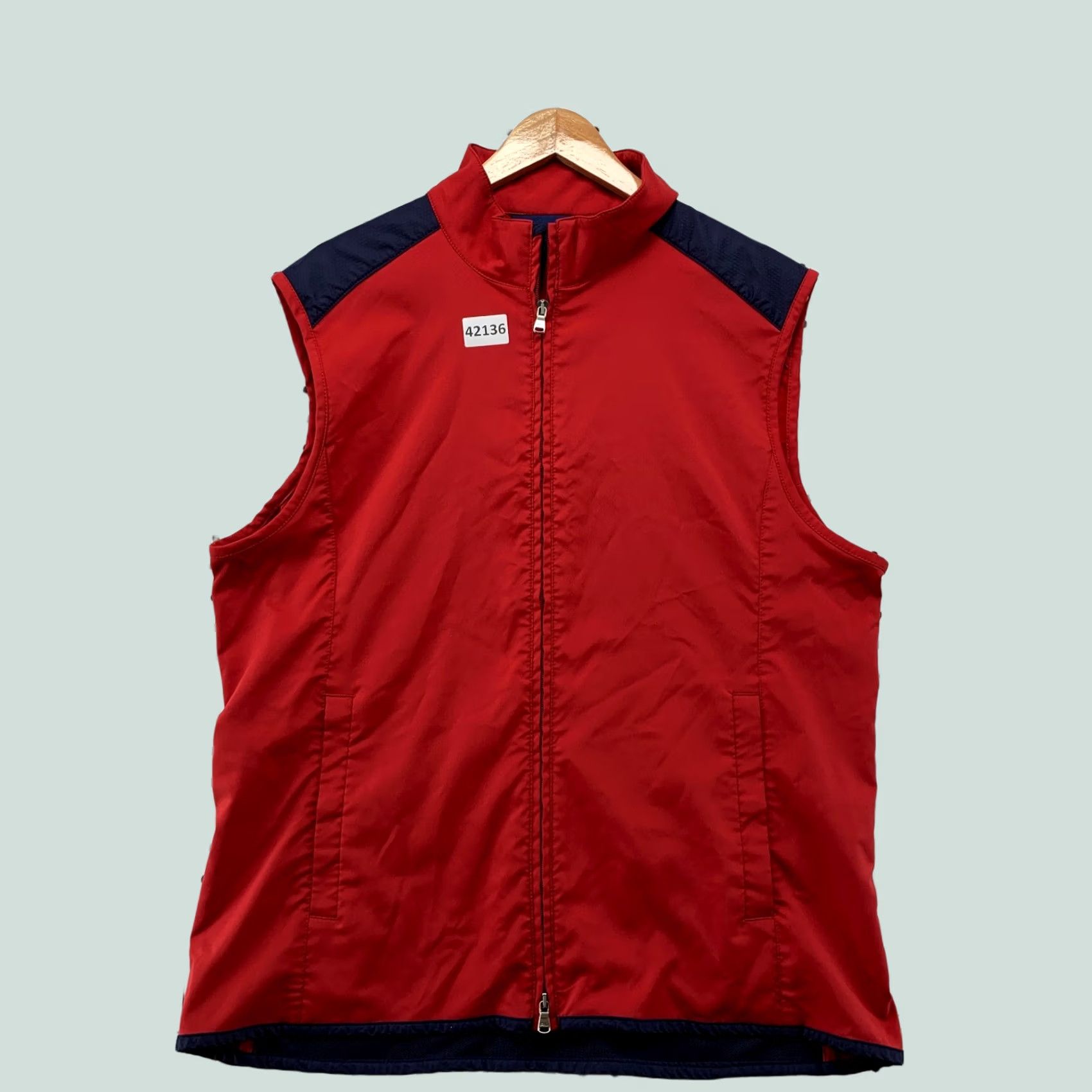 Polo Ralph Lauren VINTAGE Polo Golf Ralph Lauren Vest Mens Large Red Sleeveless Zip Preppy Golf Mens Size US L / EU 52-54 / 3 - 1 Thumbnail