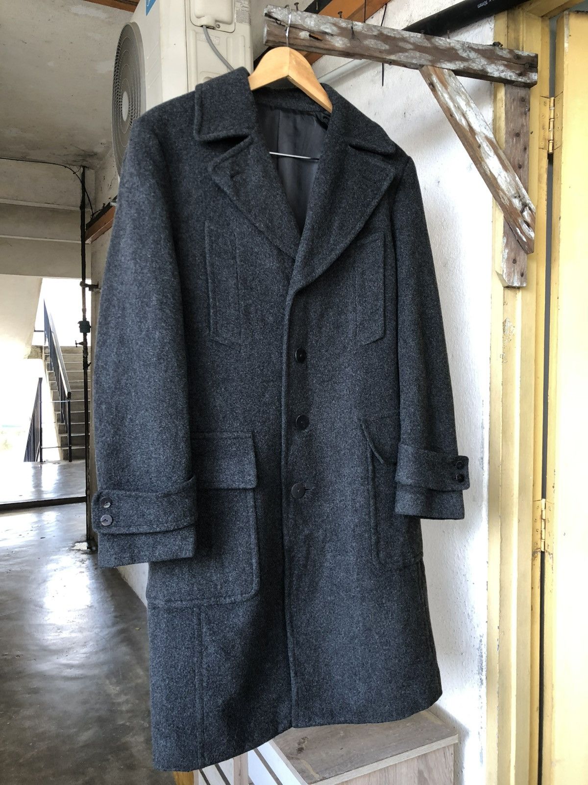 Jean Paul Gaultier Vintage Jean Gaultier Homme Single Breasted Wool Long Coat Size US M / EU 48-50 / 2 - 15 Thumbnail