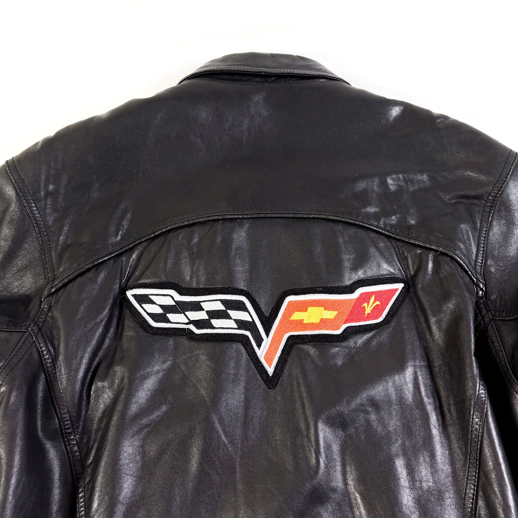 Vintage Y2K Corvette Lambskin Leather Bomber Jacket Size US M / EU 48-50 / 2 - 7 Thumbnail