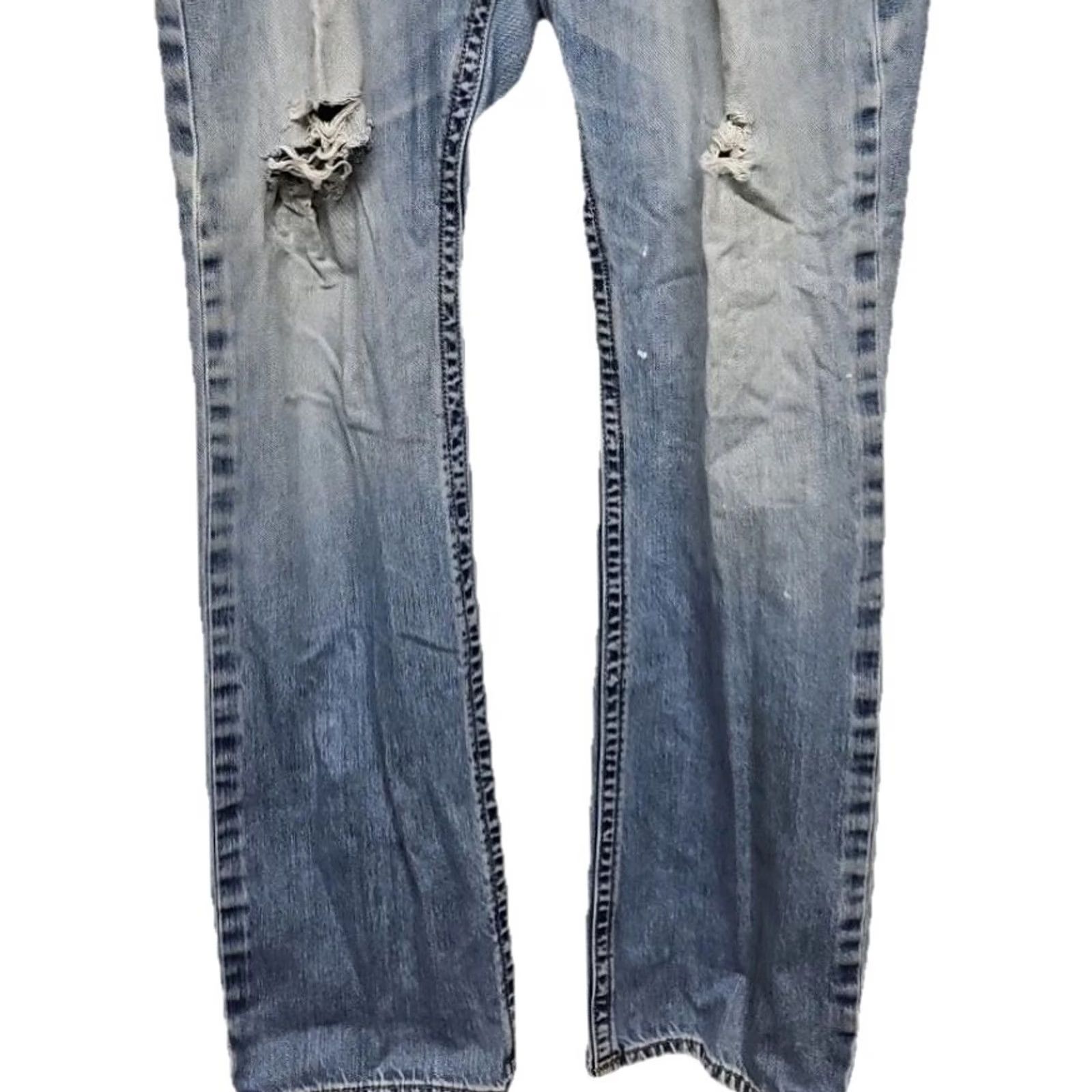 Ariat Ariat Men's Jeans Bootcut Low Rise Distressed Cowboy Denim Blue 38x38 Size US 38 / EU 54 - 3 Thumbnail