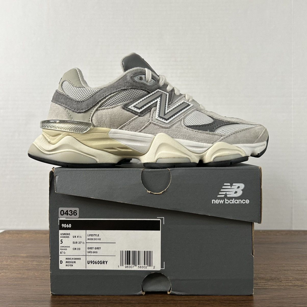 New Balance New Balance 9060 Rain Cloud Grey Women’s 6.5 Size US 6.5 / IT 36.5 - 1 Thumbnail
