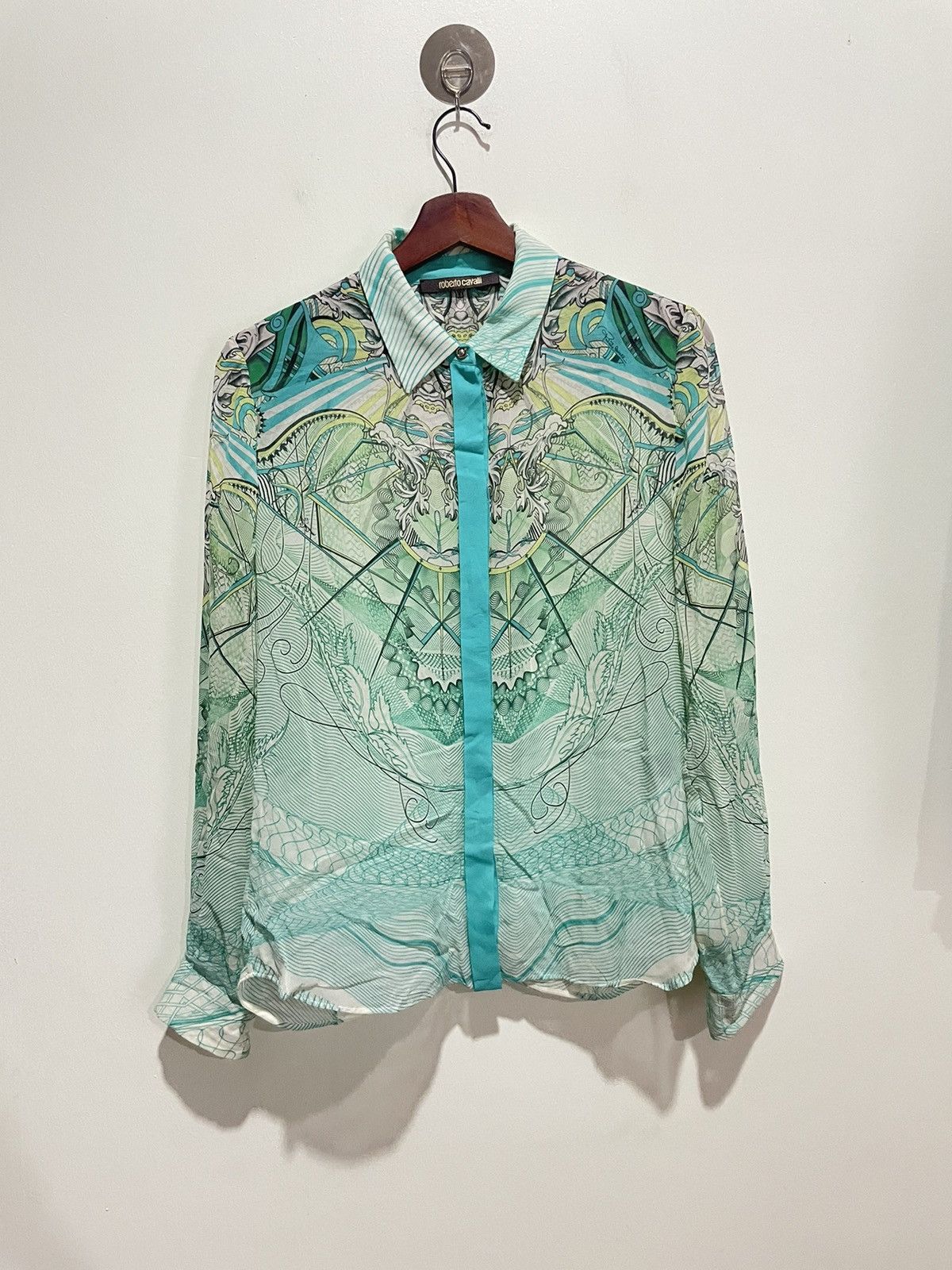 Roberto Cavalli Roberto Cavalli Silk Full Printed Blouses Size S / US 4 / IT 40 - 1 Thumbnail