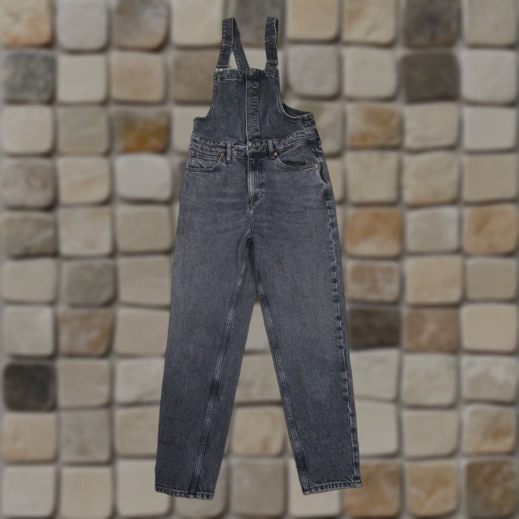 Free People Free People Overalls Womens 27 Gray Denim Taper Leg Bohemian Classic Festival Casual Travel Workwear Cotton Spandex Denim Size 27" / US 4 / IT 40 - 1 Thumbnail