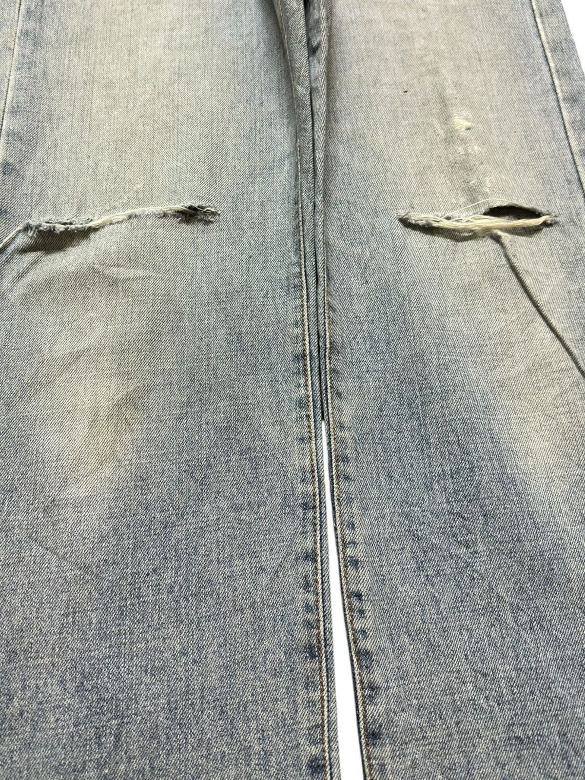 Kapital Vintage Bobson Chessking Faded Ripped Distressed Denim Size US 30 / EU 46 - 3 Thumbnail