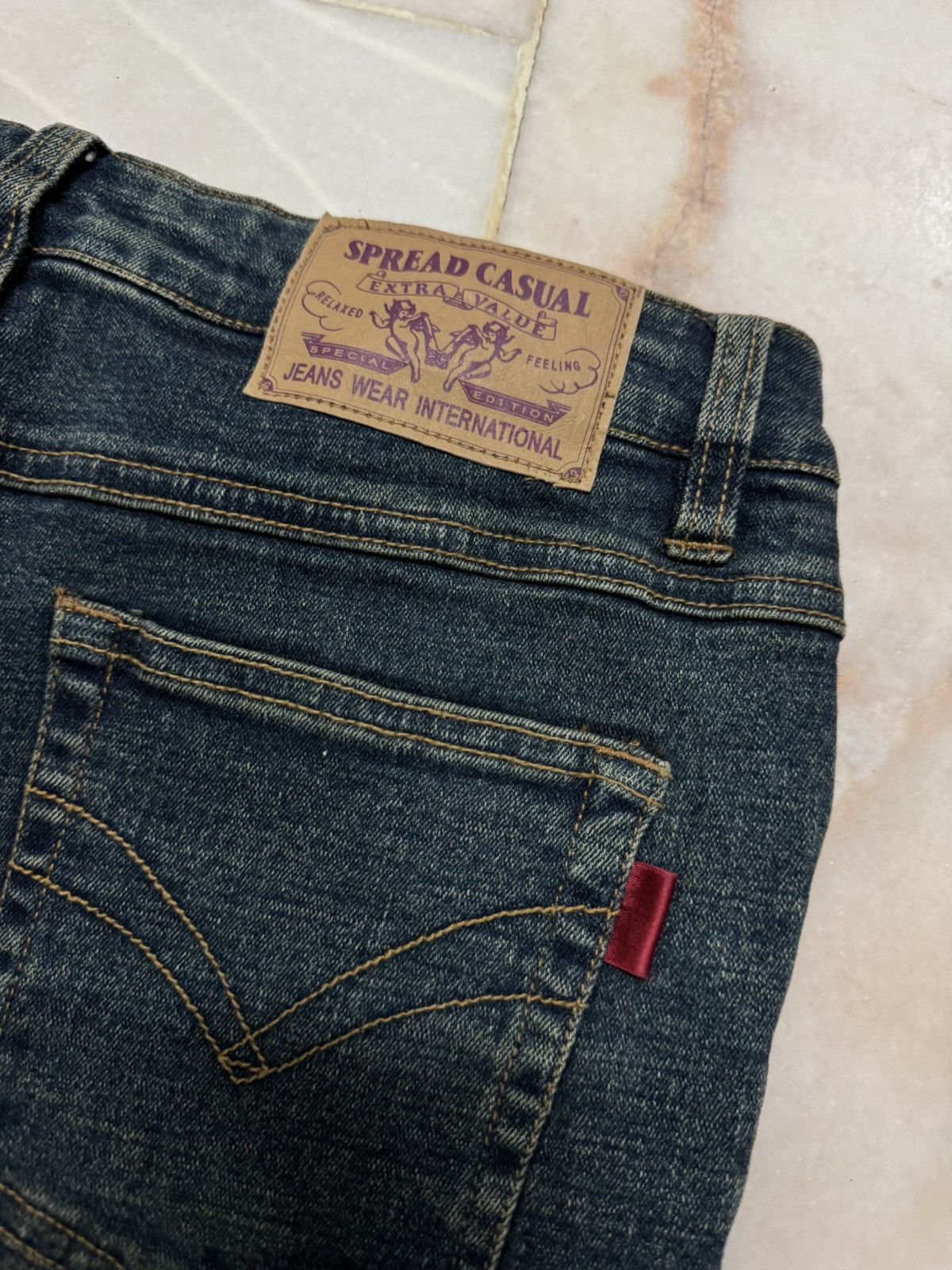 Designer 💥FLARED💥VINTAGE JAPANESE S.P.E BOOTCUT MUDWASH JEANS Size US 29 - 9 Thumbnail