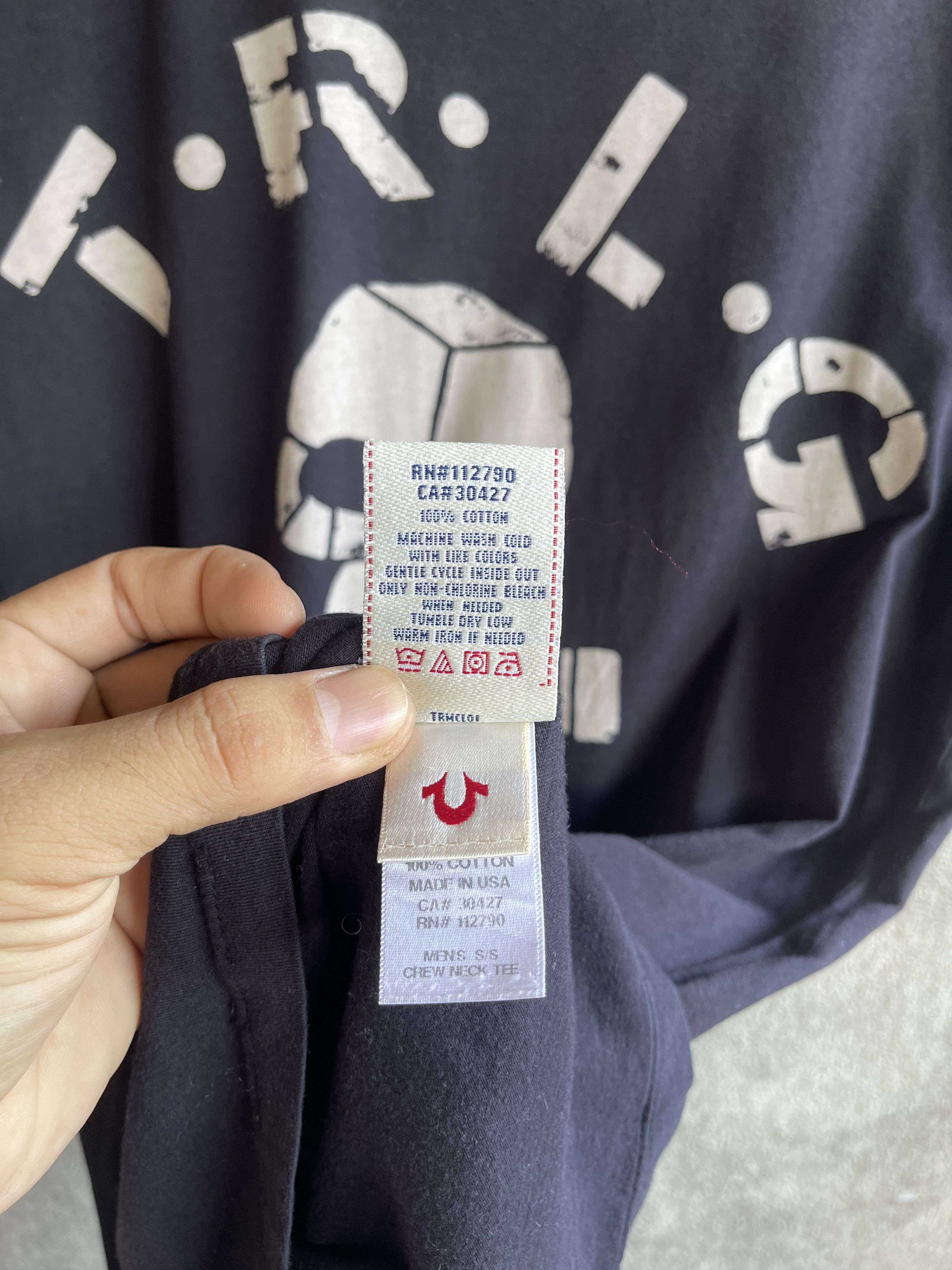 True Religion Vintage🔥True Religion🔥Big Logo Skull Crew Neck Thrashed Tee Size US S / EU 44-46 / 1 - 6 Thumbnail