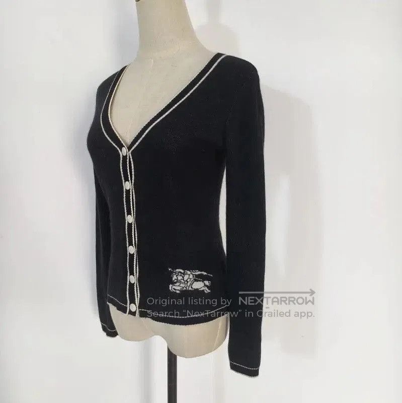 Burberry Burberry Black Wool Blend Cardigan for Women. Size M / US 6-8 / IT 42-44 - 2 Thumbnail