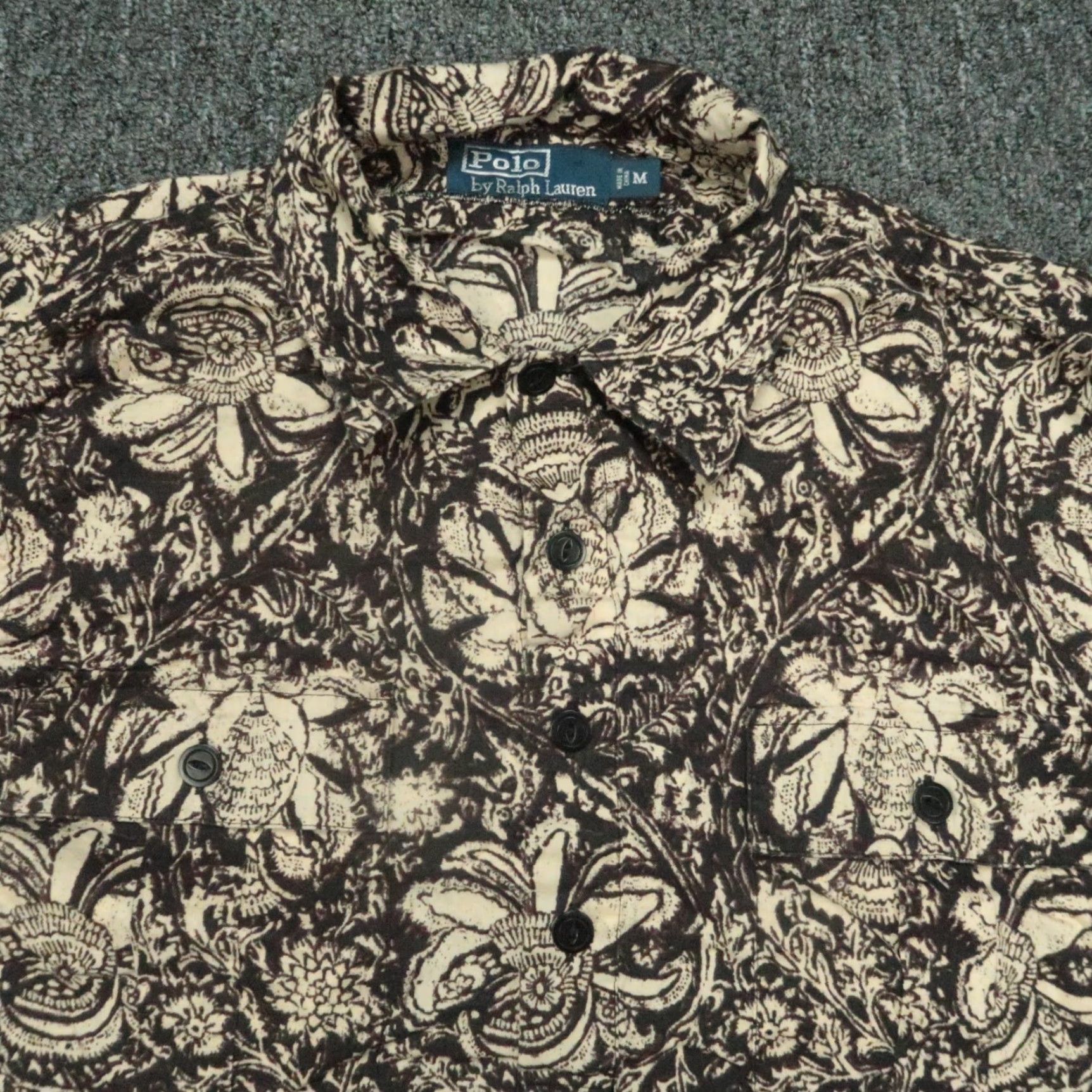 Polo Ralph Lauren Polo Ralph Lauren Shirt Mens Medium Brown Floral Long Sleeve Popover VTG Size US M / EU 48-50 / 2 - 2 Thumbnail