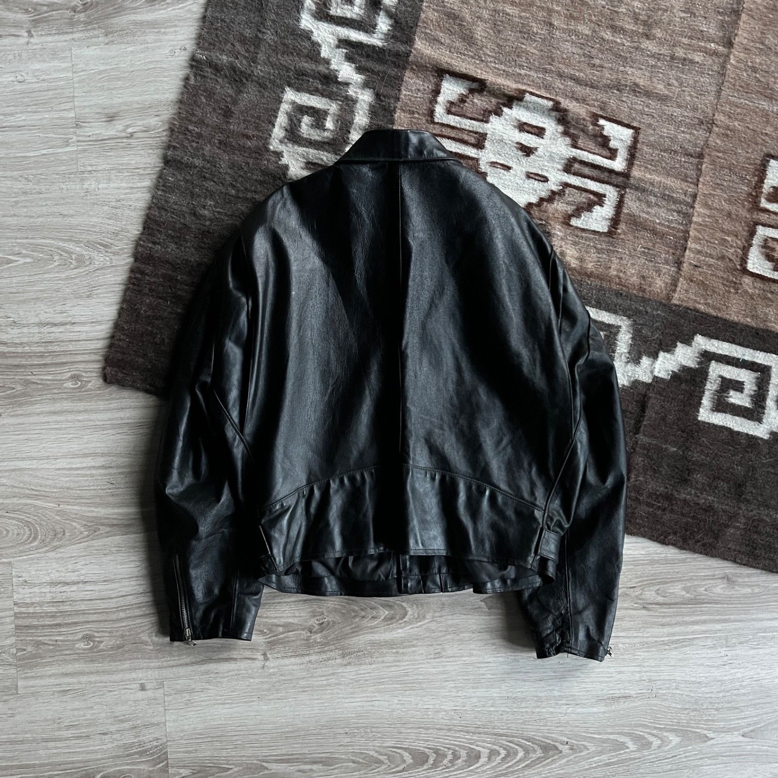 Genuine Leather Vintage MITICI Anni 60 Italy Leather Biker Jacket 9730AC Size US L / EU 52-54 / 3 - 6 Thumbnail