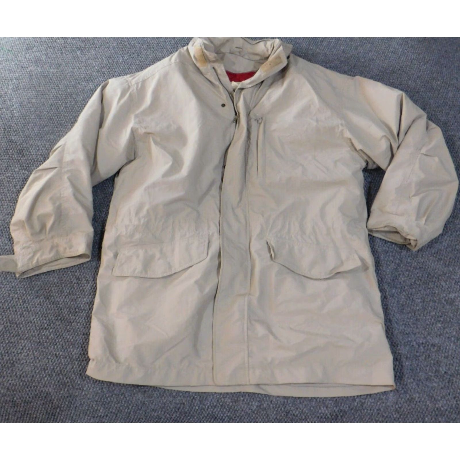 Eddie Bauer VINTAGE Eddie Bauer Jacket Mens Medium Beige goose down lined zip coat Parka Down Lined Hiking Walking Men Medium Beige Jacket Coat Size US M / EU 48-50 / 2 - 2 Thumbnail