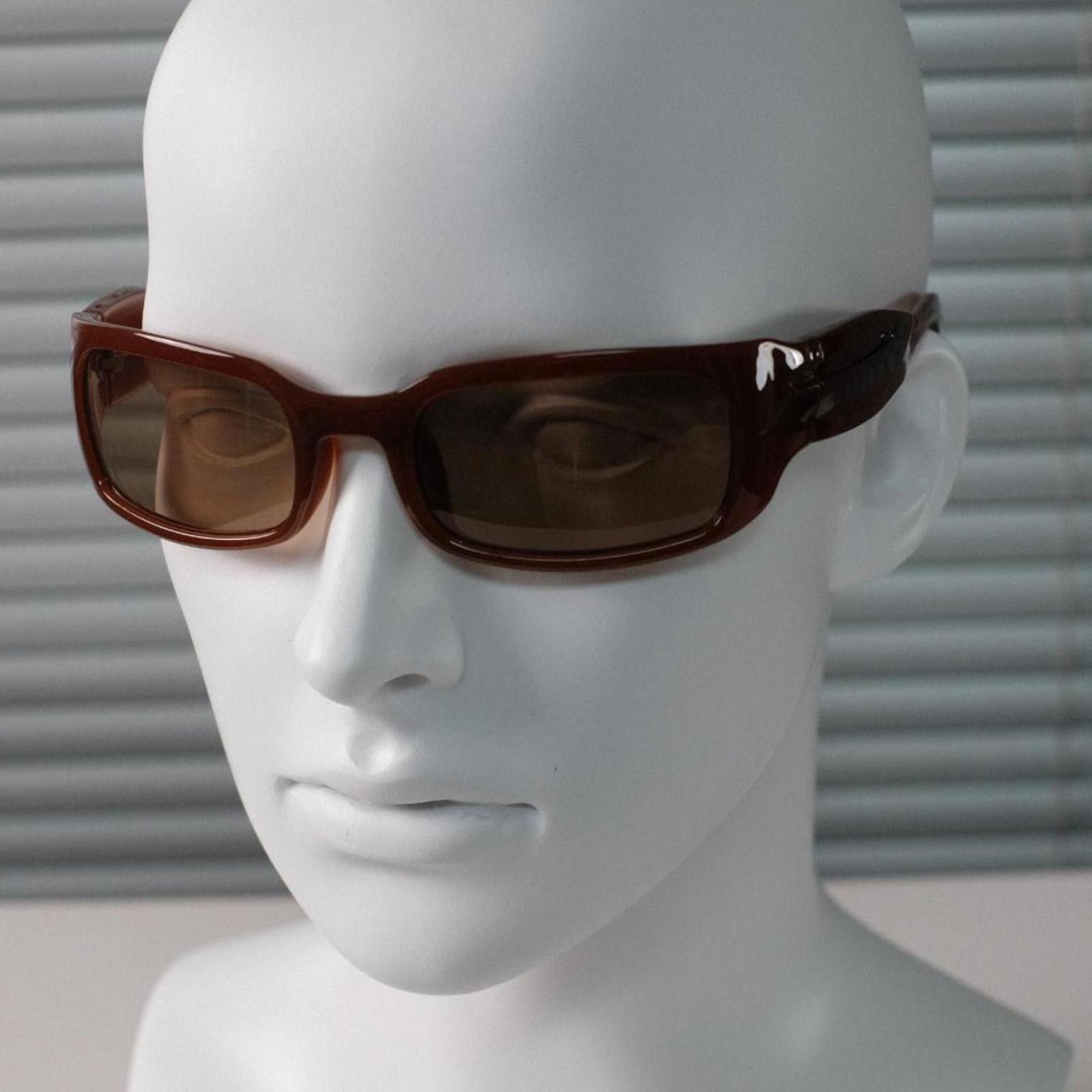 Japanese Brand Vtg Y2k Avant Garde Futuristic Caramel Rectangle Sunglasses Size ONE SIZE - 1 Thumbnail