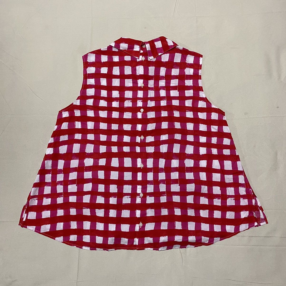 Designer × Marni Uniqlo x MARNI Pleated Sleeveless Blouses Cotton Size XL / US 12-14 / IT 48-50 - 2 Thumbnail