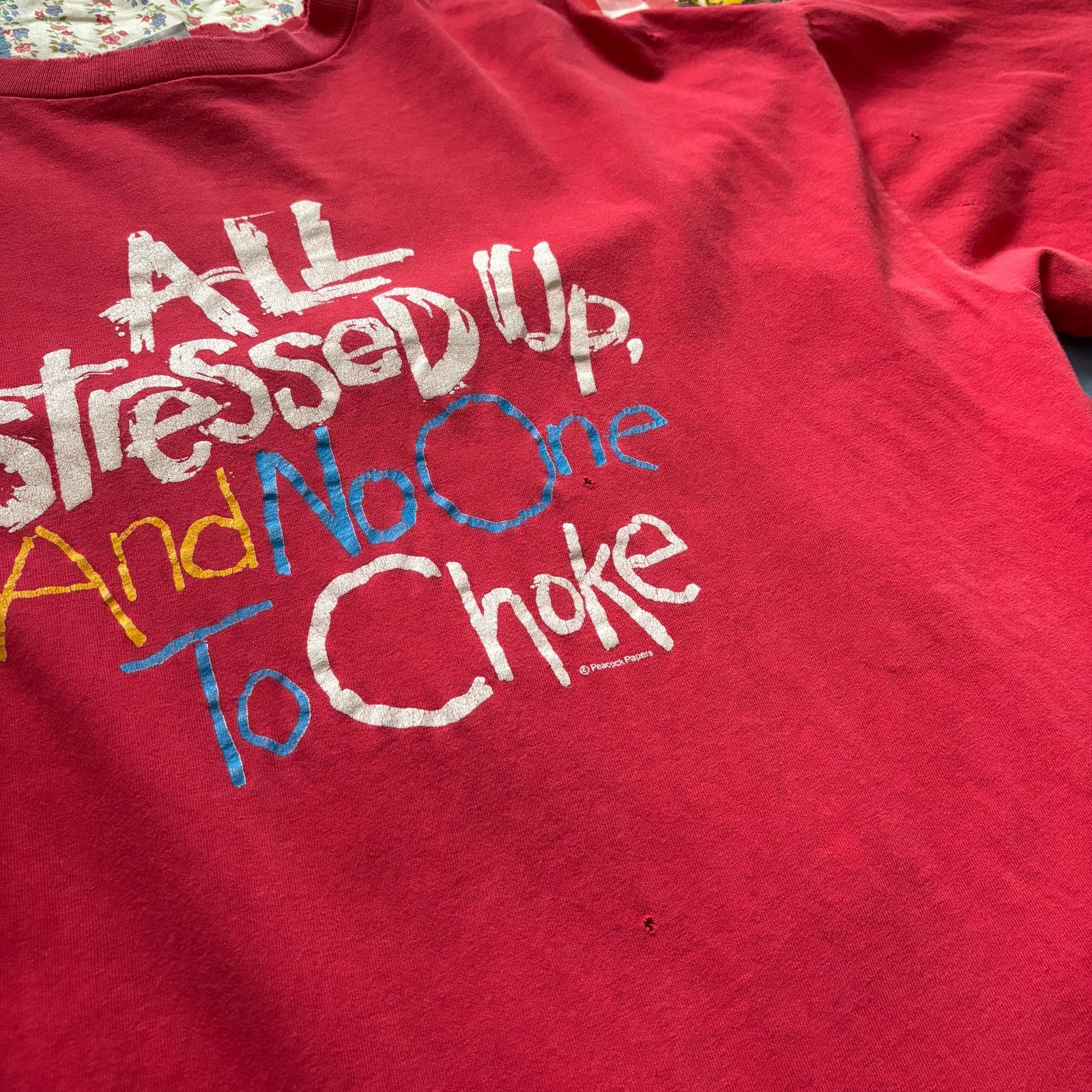Vintage Vintage 1990s single stitched all stressed up humor tee Size US XL / EU 56 / 4 - 4 Thumbnail