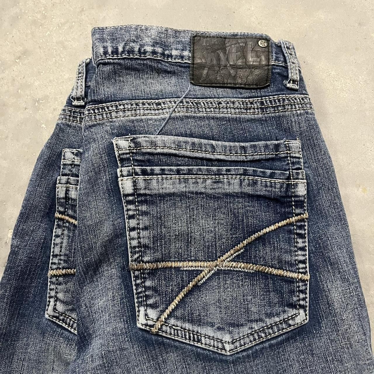 Japanese Brand × Vintage Crazy Vintage Y2K/2000s Medium Wash Bootcut Denim Jeans! Size US 34 / EU 50 - 7 Thumbnail