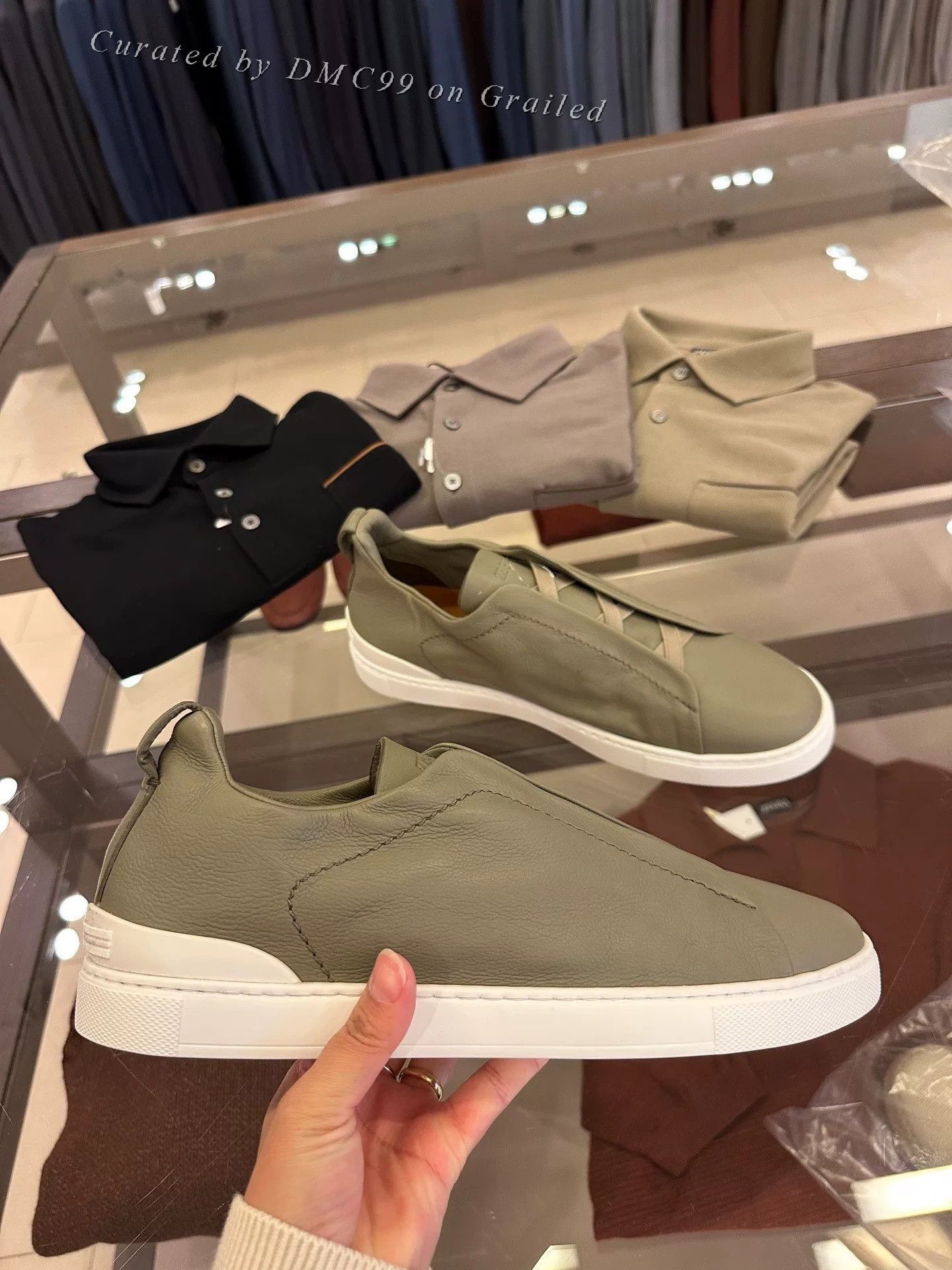 Ermenegildo Zegna Zegna Triple Stitch Leather Sneakers Size US 10.5 / EU 43-44 - 6 Thumbnail