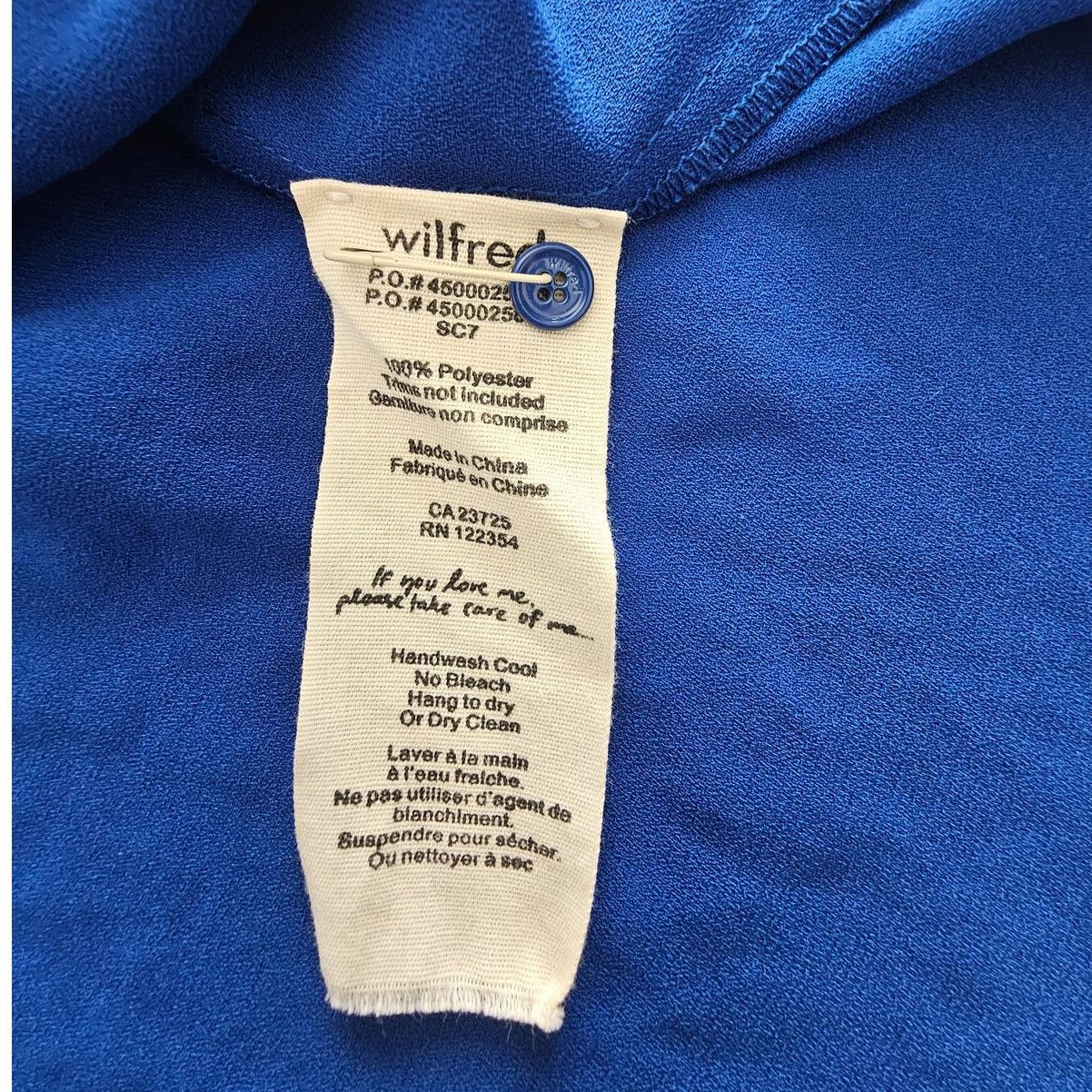 Aritzia EUC Wilfred Aritzia Franca Wrap Royal Blue Mini Dress 2 Size XS / US 0-2 / IT 36-38 - 9 Thumbnail