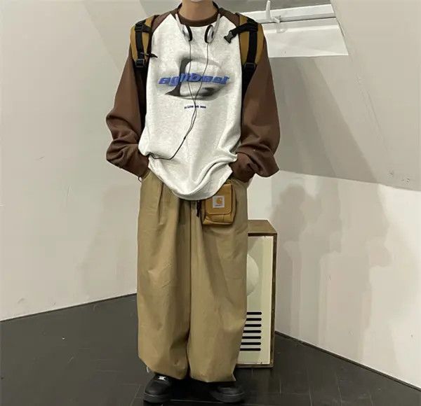 Japanese Brand ❤️Printed spliced long sleeved hoodie Size US L / EU 52-54 / 3 - 2 Thumbnail