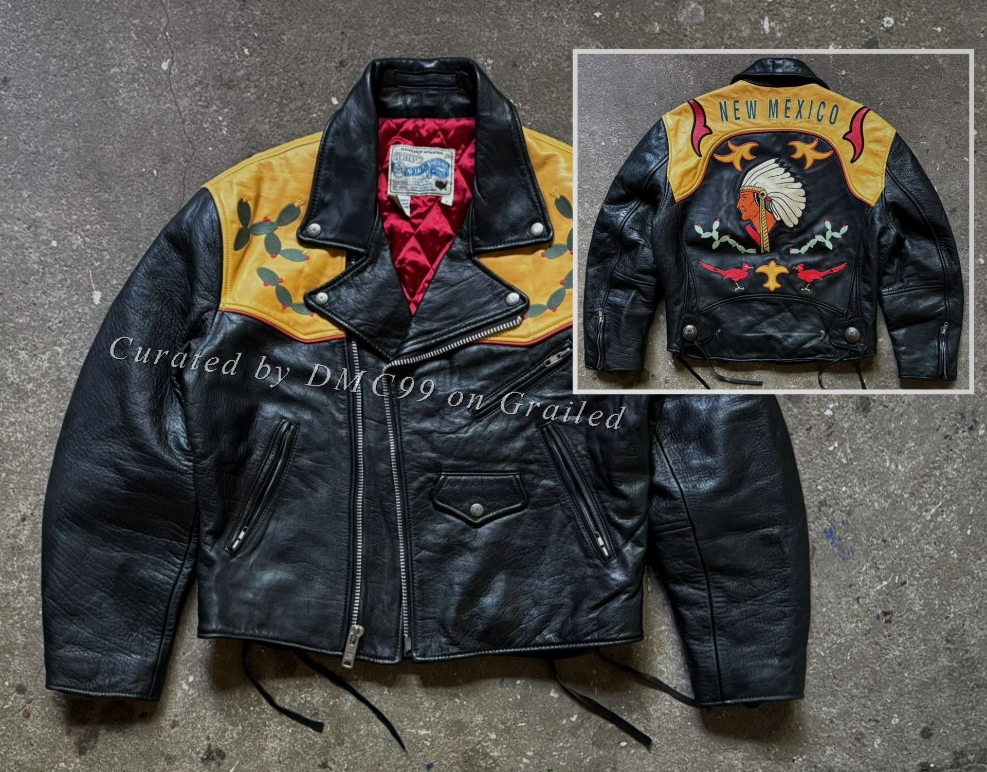 AVIREX レザージャケット Avirex × Vintage Avirex Leather Jacket Daytona to LA tour 93