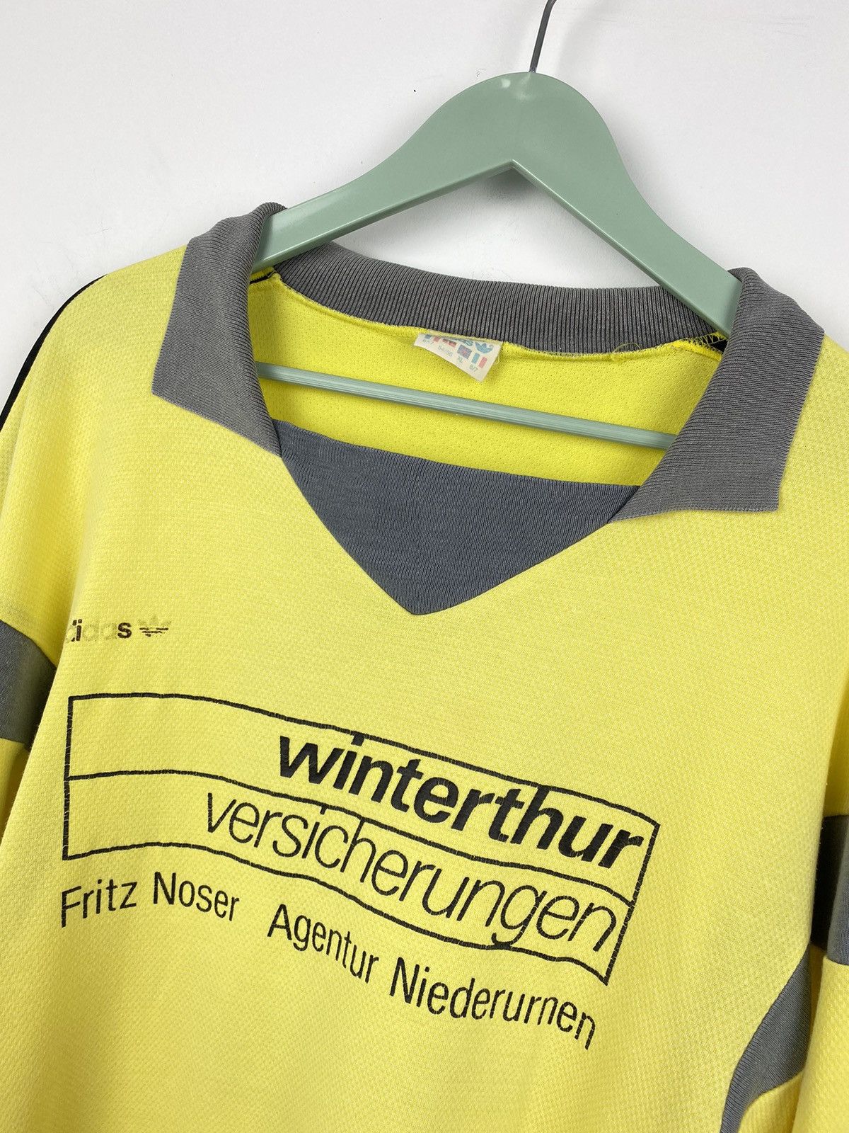 Adidas Vintage Adidas Winterthur 1980s #2 Ventex Soccer Jersey Size US L / EU 52-54 / 3 - 3 Thumbnail