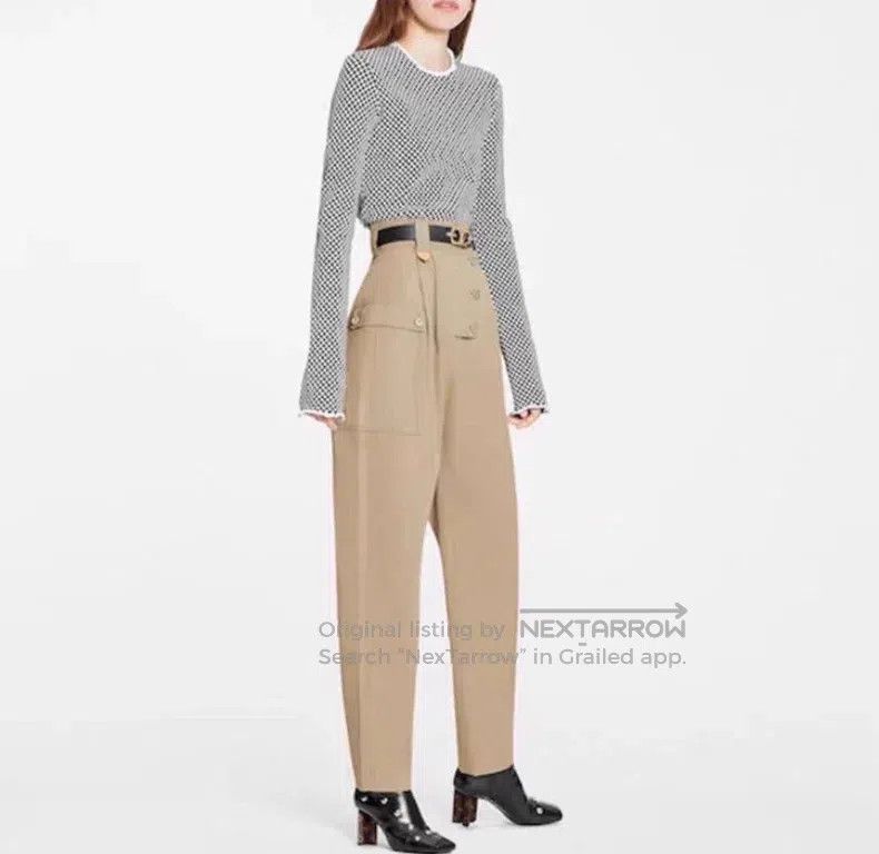 Louis Vuitton Louis Vuitton 22 khaki cotton buttoned slacks pants Size US 34 / EU 50 - 9 Thumbnail