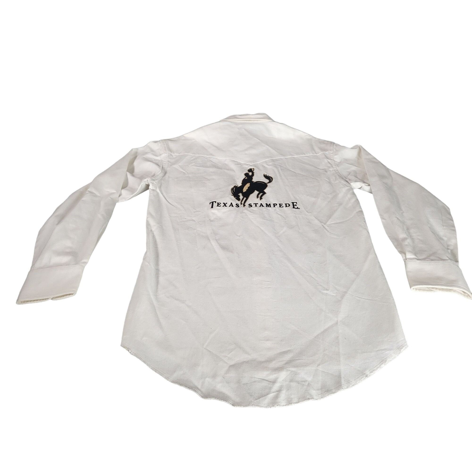 Wrangler Wrangler Western Button Up Shirt Men Sz 14 1/2x33 Small Whit Size US S / EU 44-46 / 1 - 7 Thumbnail