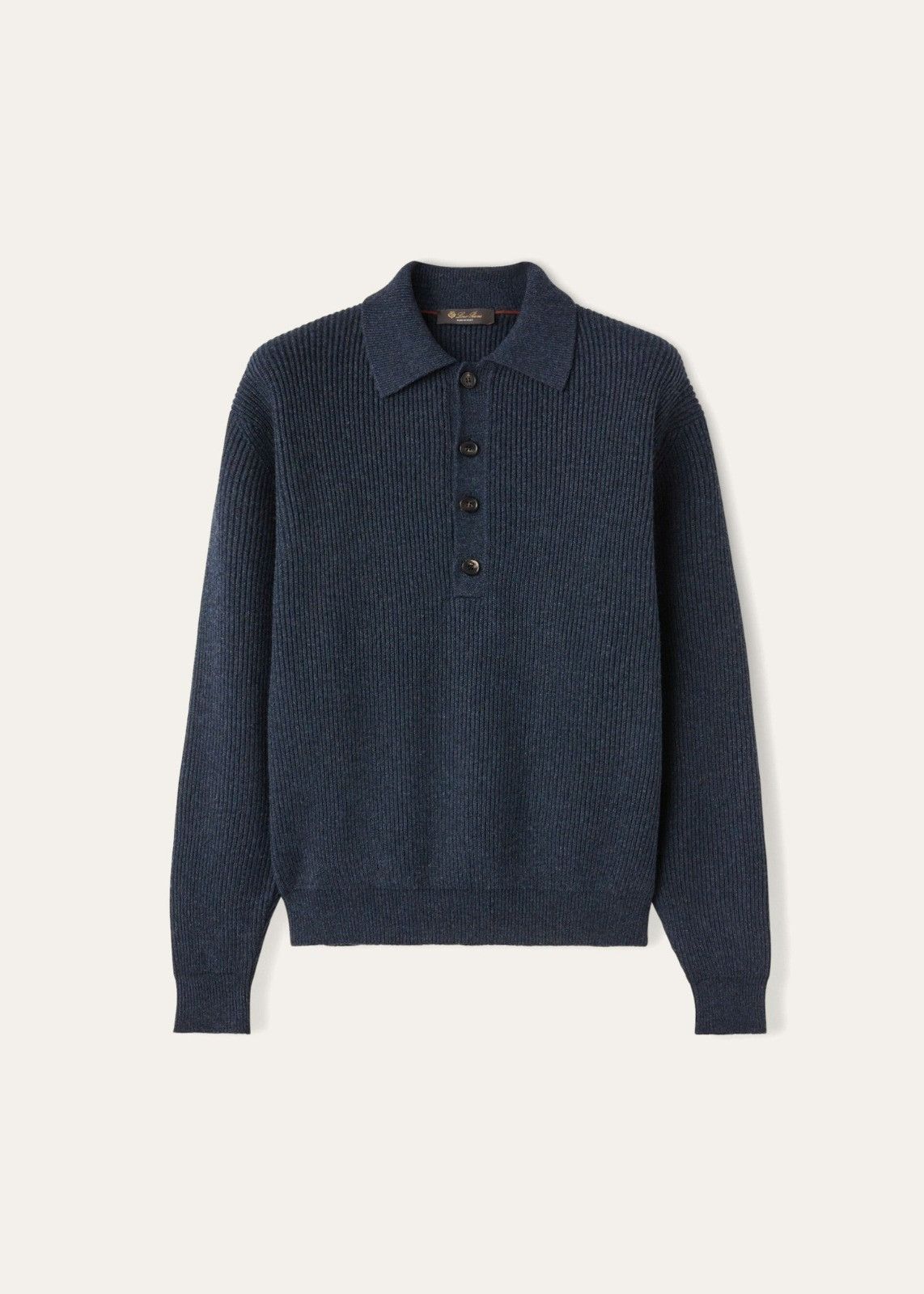 Loro Piana o1srvl11e1024 Polo Cashmere Shirt in Navy Blue Size US L / EU 52-54 / 3 - 1 Preview