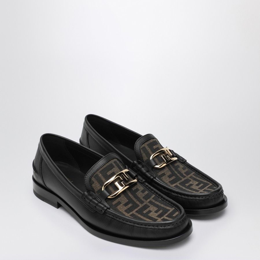 Fendi o1d2blof0226 Loafers Shoes in Black/Brown Size US 7 / EU 40 - 1 Thumbnail