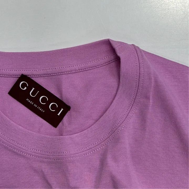 Gucci Gucci Logo Round Neck Pink T-Shirt-2507 Size M / US 6-8 / IT 42-44 - 2 Thumbnail