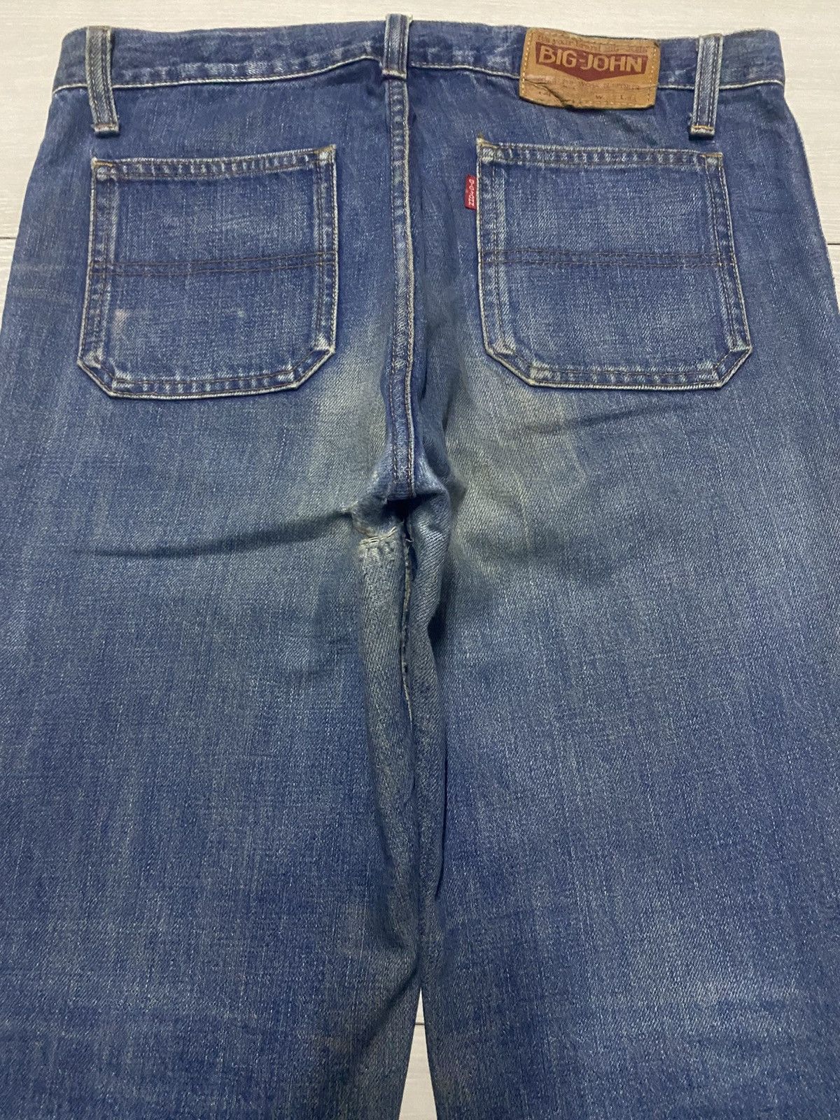 Big John Big John Full Button Distressed Super Flare Bush Pants Size US 33 - 4 Thumbnail