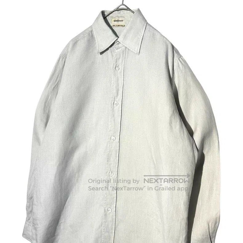 Hermes Hermes Long Sleeve Linen Shirt Size XS / US 0-2 / IT 36-38 - 2 Thumbnail