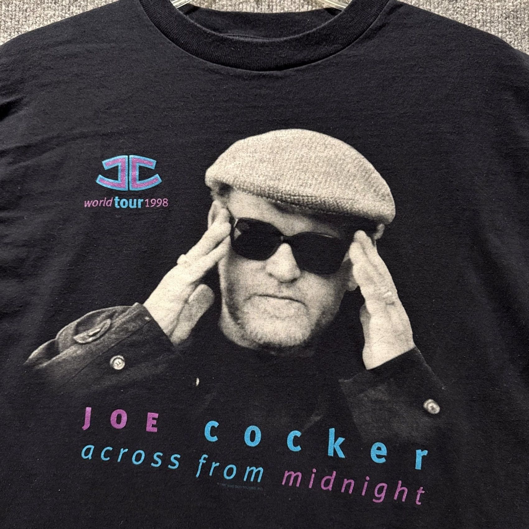 Vintage VINTAGE Tour Shirt Mens L Black Joe Cocker Across From Midnight World Concert Size Size US L / EU 52-54 / 3 - 2 Thumbnail