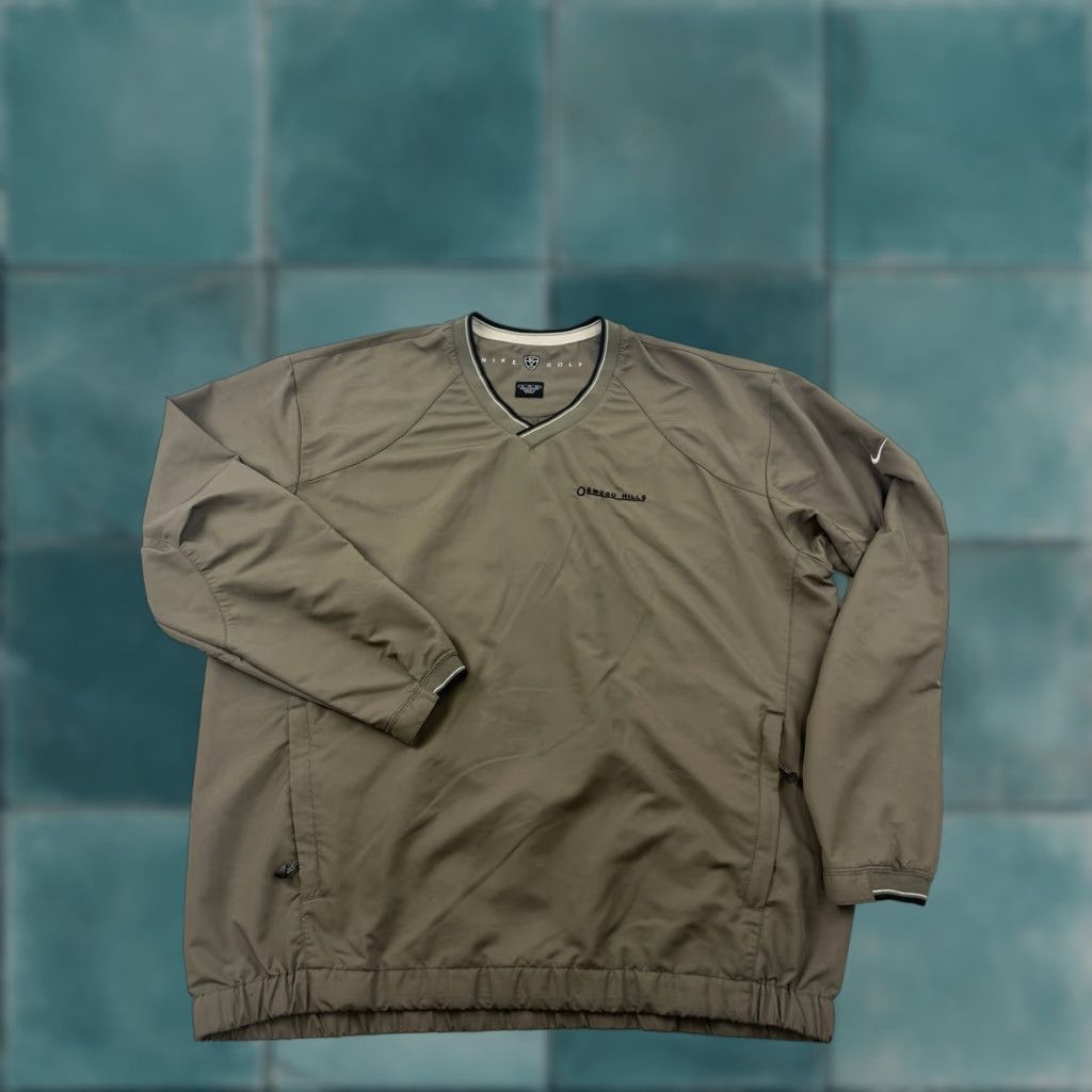 Nike VINTAGE Nike Jacket Mens XL Brown Pullover V-Neck Windbreaker Oswego Hill Club Golf Size US XL / EU 56 / 4 - 1 Thumbnail