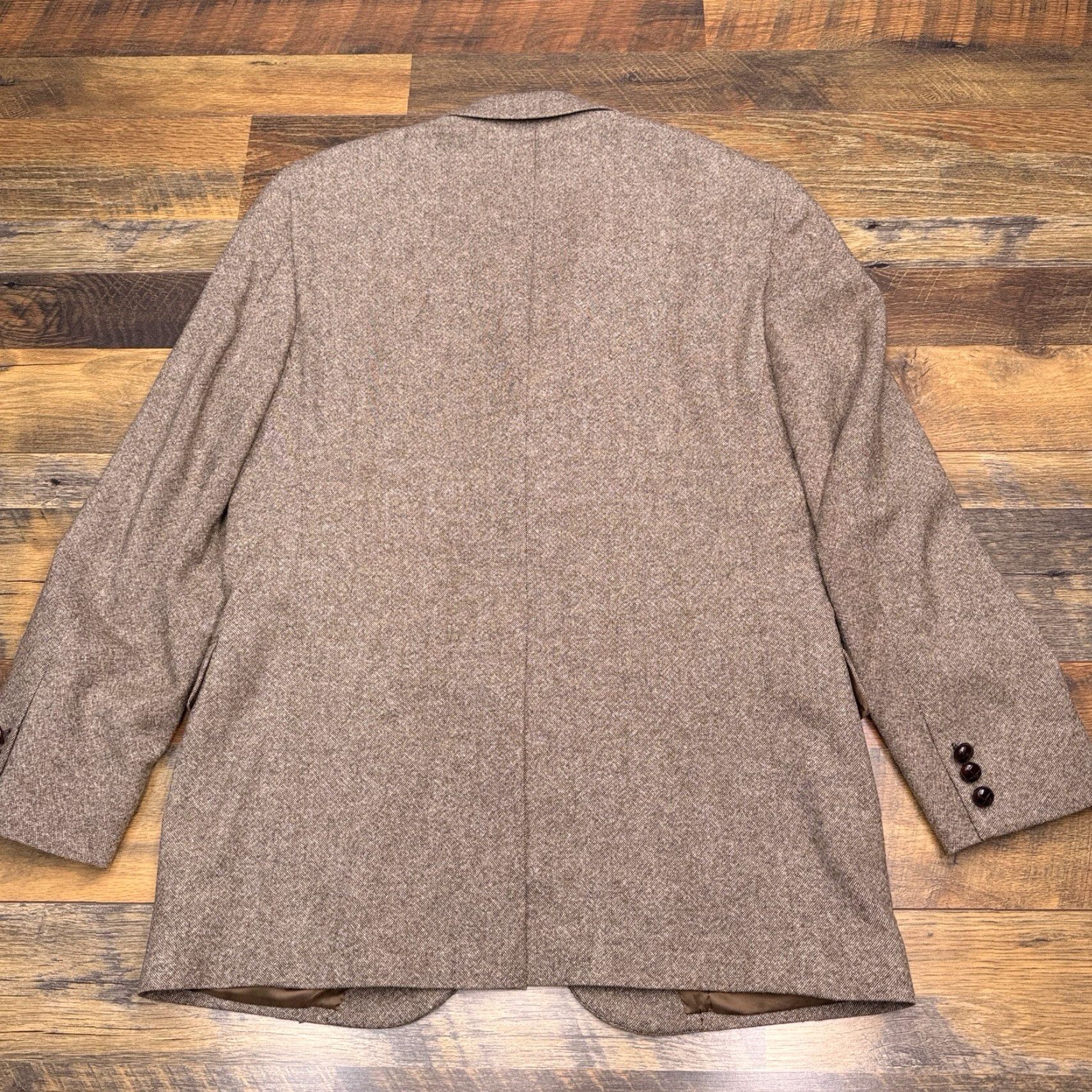 Brooks Brothers Brooks Brothers Tweed Blazer Sport Coat Blazer 42R Tan Wool Wool Blend Brown Notch Three-Button Modern Men Regular Blazer Mens Vintage No N/A Size 42R - 2 Thumbnail