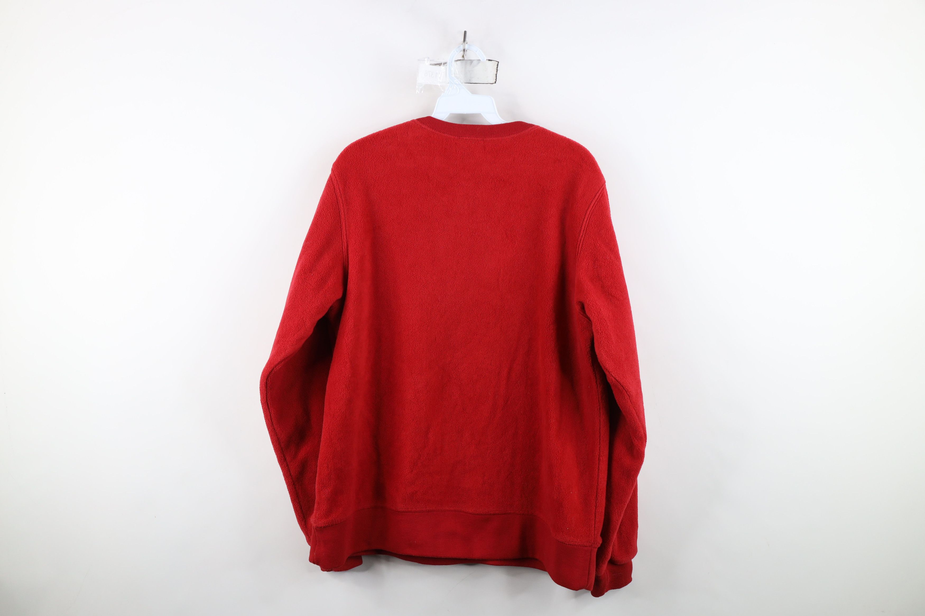 Disney Vintage 90s Y2K Disney Mickey Mouse Fleece Sweatshirt Red Size S / US 4 / IT 40 - 12 Thumbnail