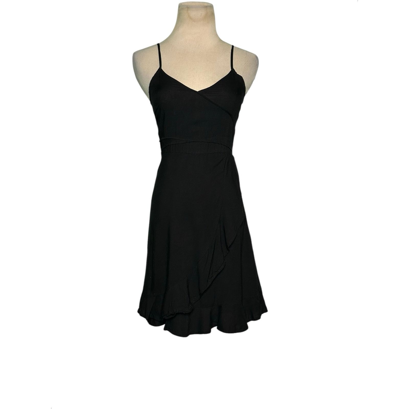 H&M H&M black ruffle summer mini dress size 0 Size XS / US 0-2 / IT 36-38 - 18 Thumbnail