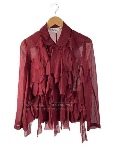 Comme des Garcons Comme Des Garcons Retro red sliced perspective shirt top Size S / US 4 / IT 40 - 1 Thumbnail