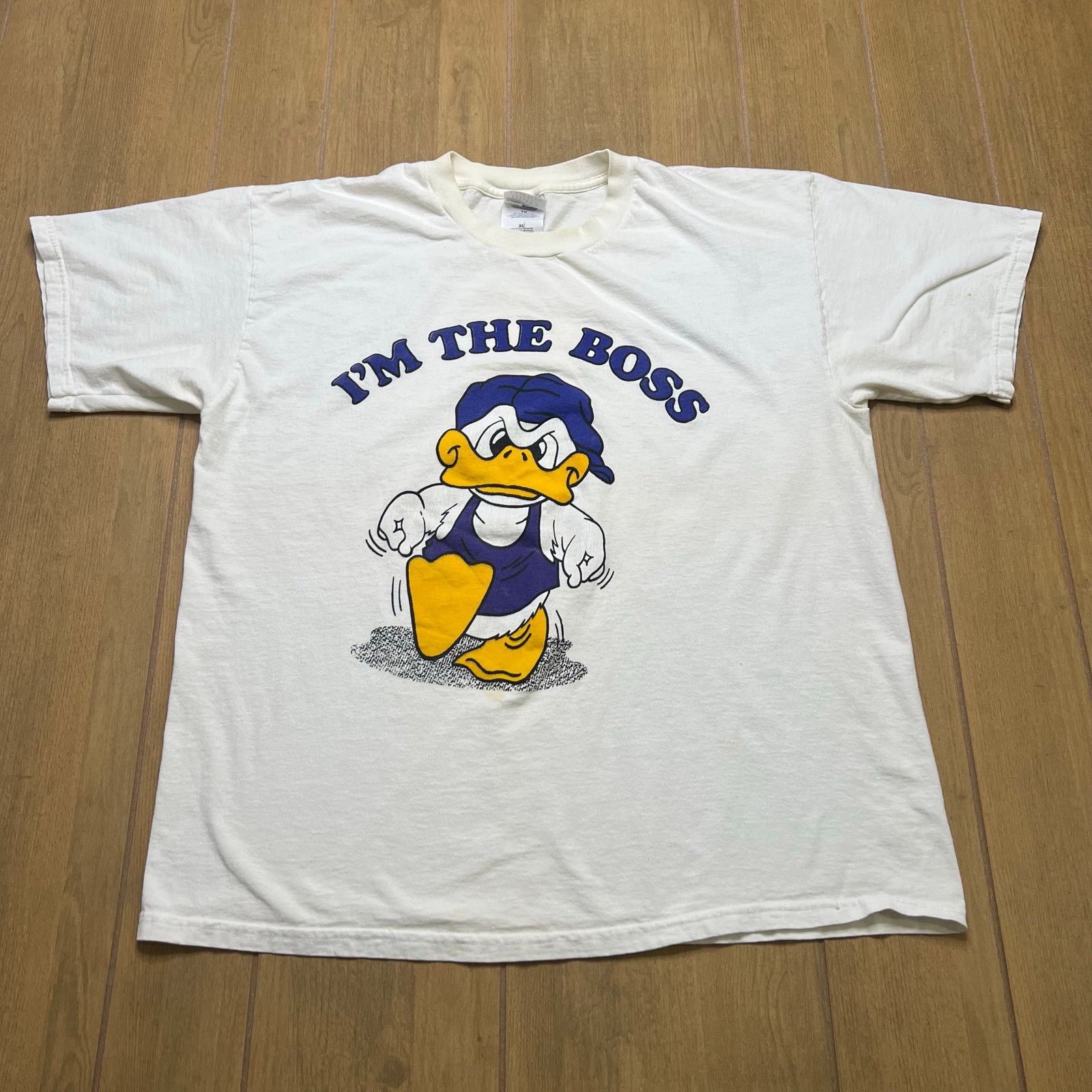 Hanes Vintage 90s Duck Im The Boss T-shirt Sz XL Y2K Size US XL / EU 56 / 4 - 1 Thumbnail