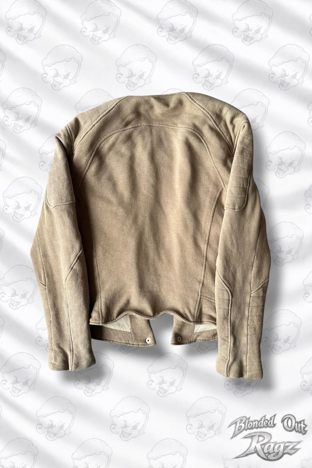 Balmain SS13 Balmain Linen Tan Beige Biker Moto Zip Jacket Size US M / EU 48-50 / 2 - 2 Thumbnail