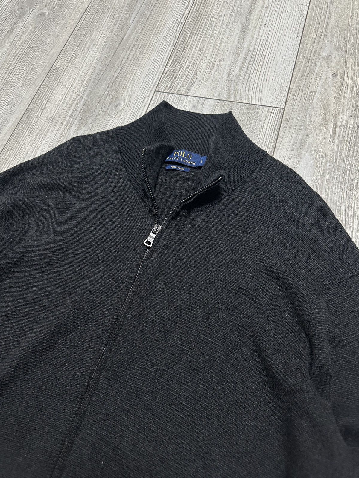 Vintage Vintage Polo Ralph Lauren Full Zip Sweater Size US L / EU 52-54 / 3 - 3 Thumbnail