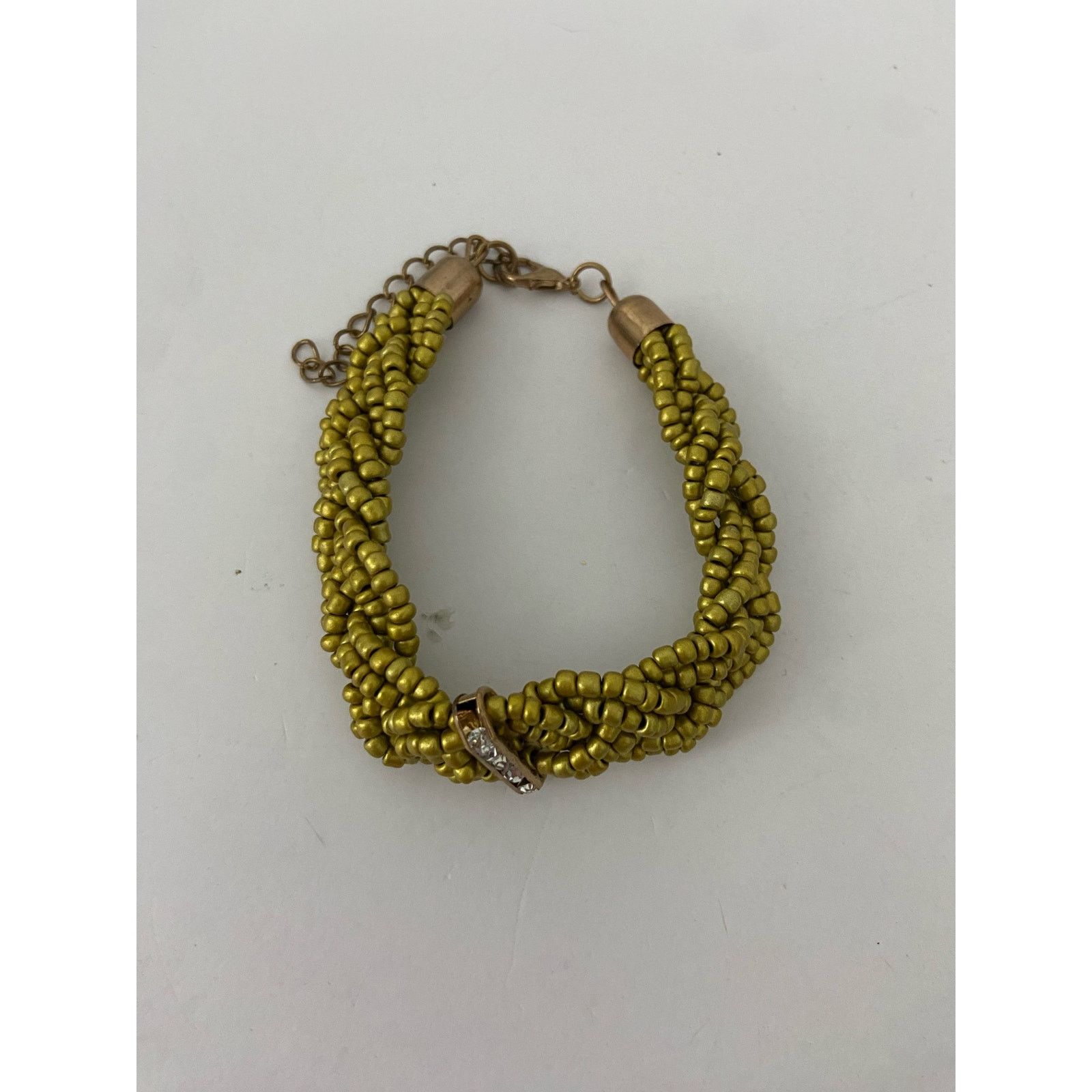 Handmade yellow beaded bracelet Size ONE SIZE - 3 Thumbnail