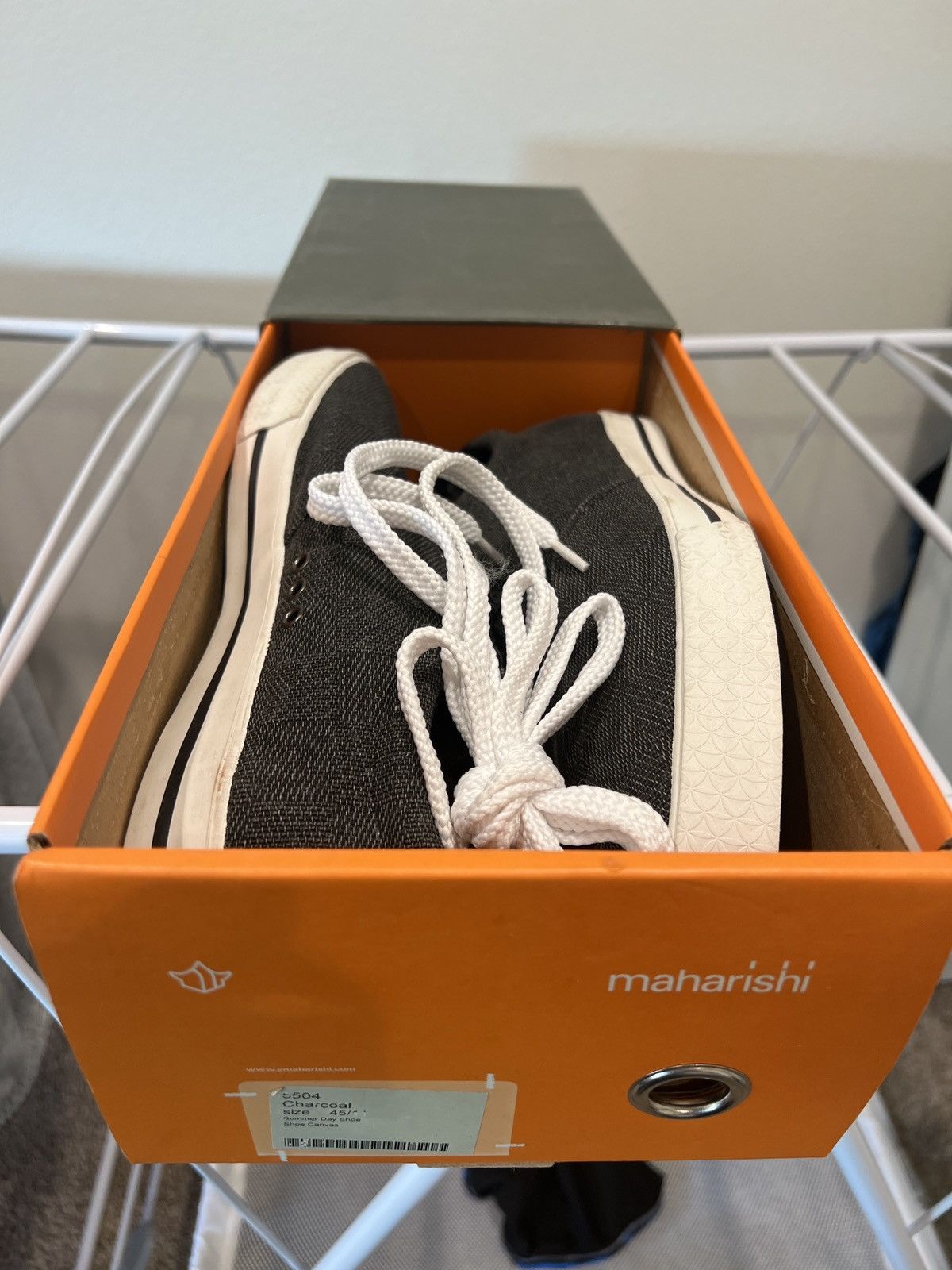 image of Maharishi Vintage 2000S Y2K Low Top Summer Day Shoe Canvas in Charcoal, Men's (Size 11)