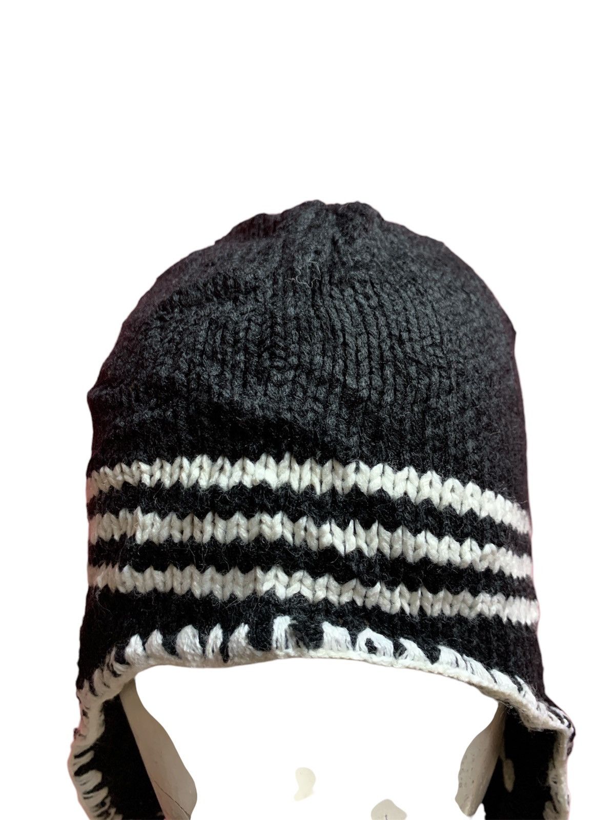 Adidas × Vintage Adidas Beanie Vintage Full Black Size ONE SIZE - 3 Thumbnail