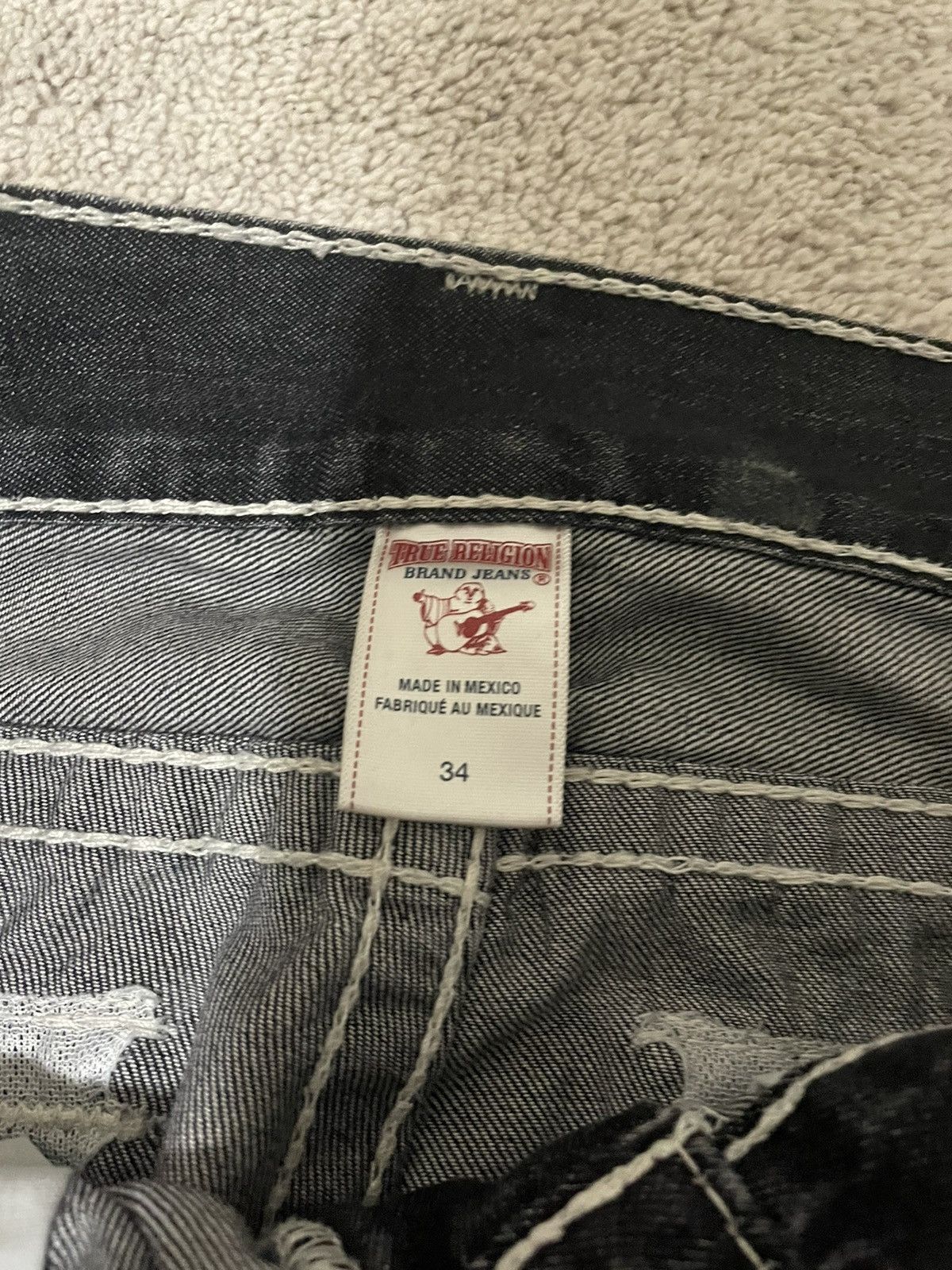 True Religion Grey True Religions with White stitching Size US 34 / EU 50 - 3 Thumbnail
